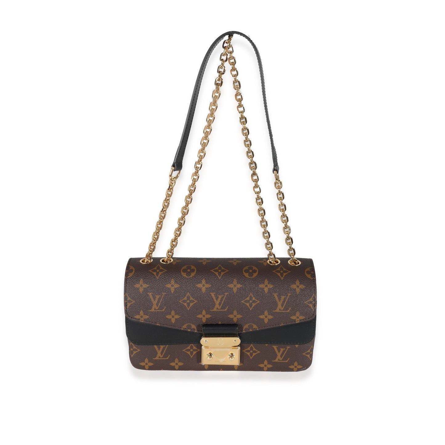 Designer Women's Crossbody Bag | Louis Vuitton Black Leather Monogram Canvas Marceau Bag