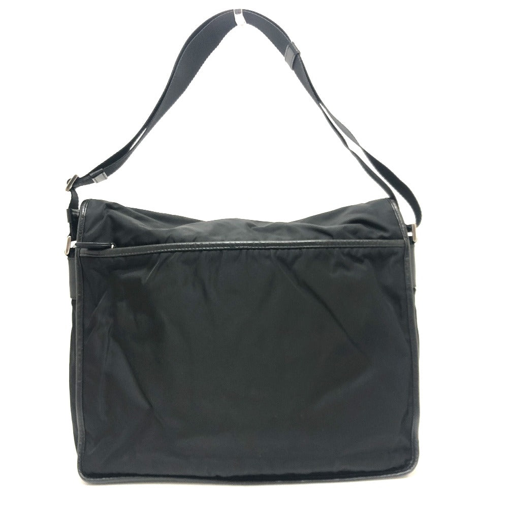 PRADA Shoulder Bag Ã¢  u166 Nylon / leather black mens