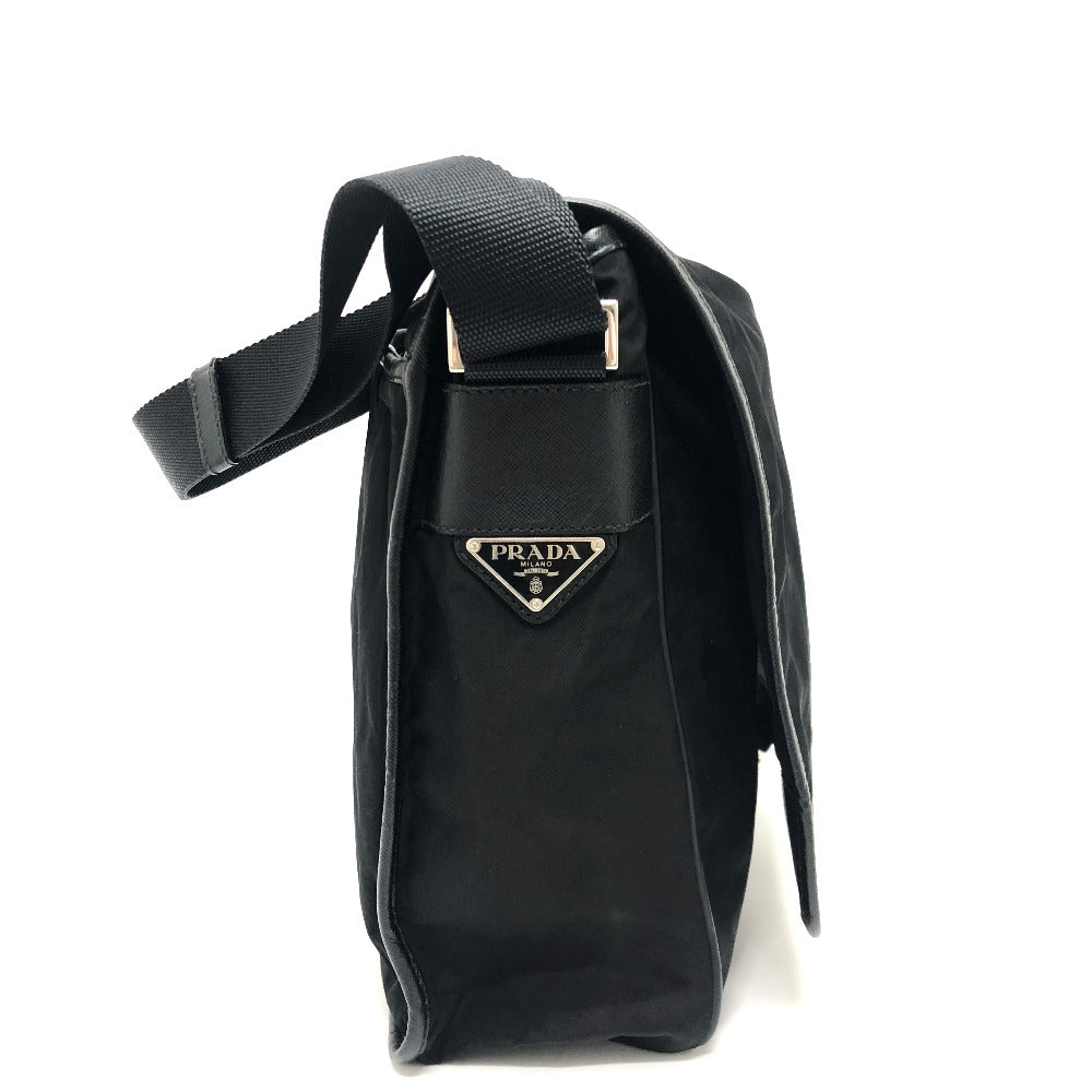 PRADA Shoulder Bag Ã¢  u166 Nylon / leather black mens