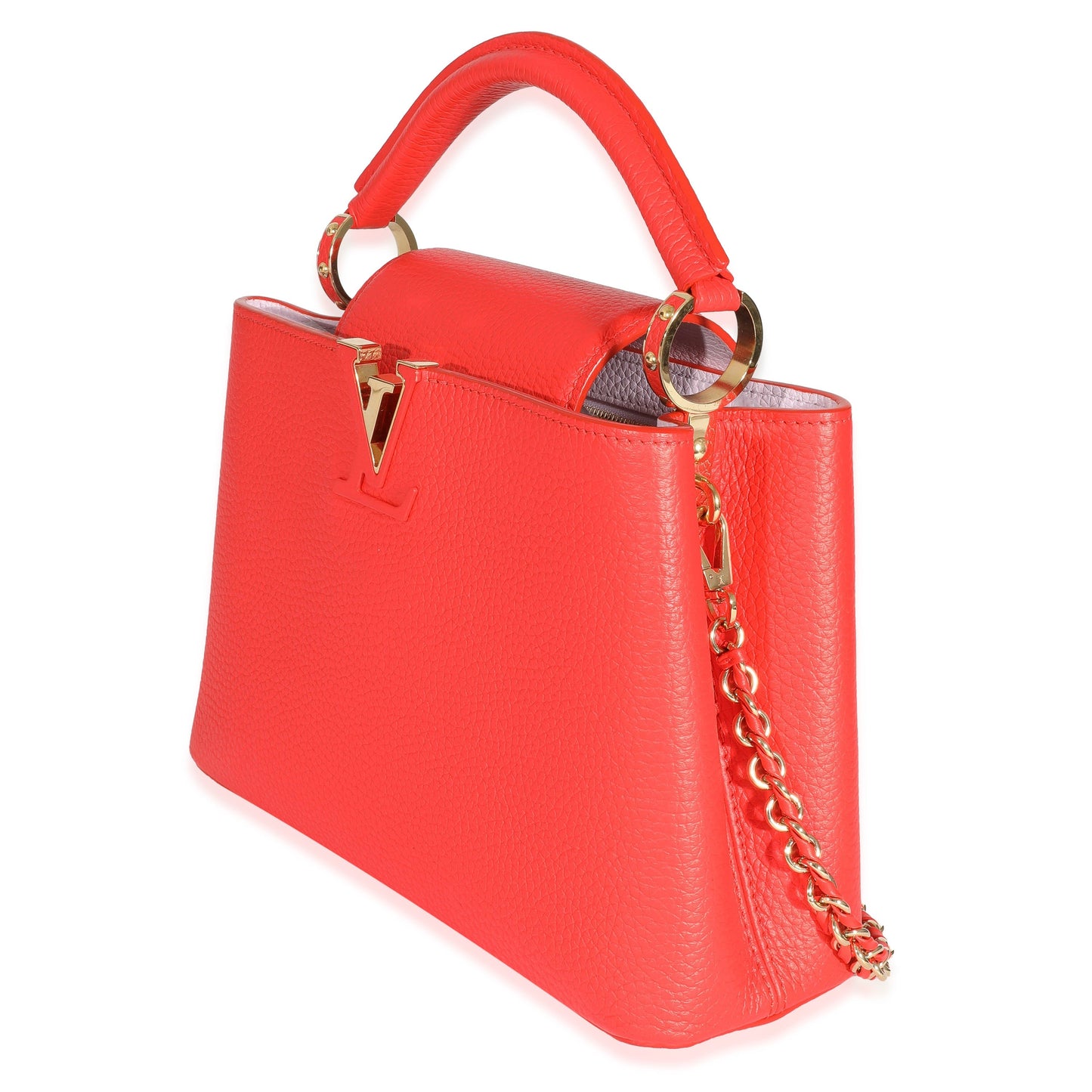 Luxury Women's Handbag | Louis Vuitton Tonic Orange Taurillon Capucines BB