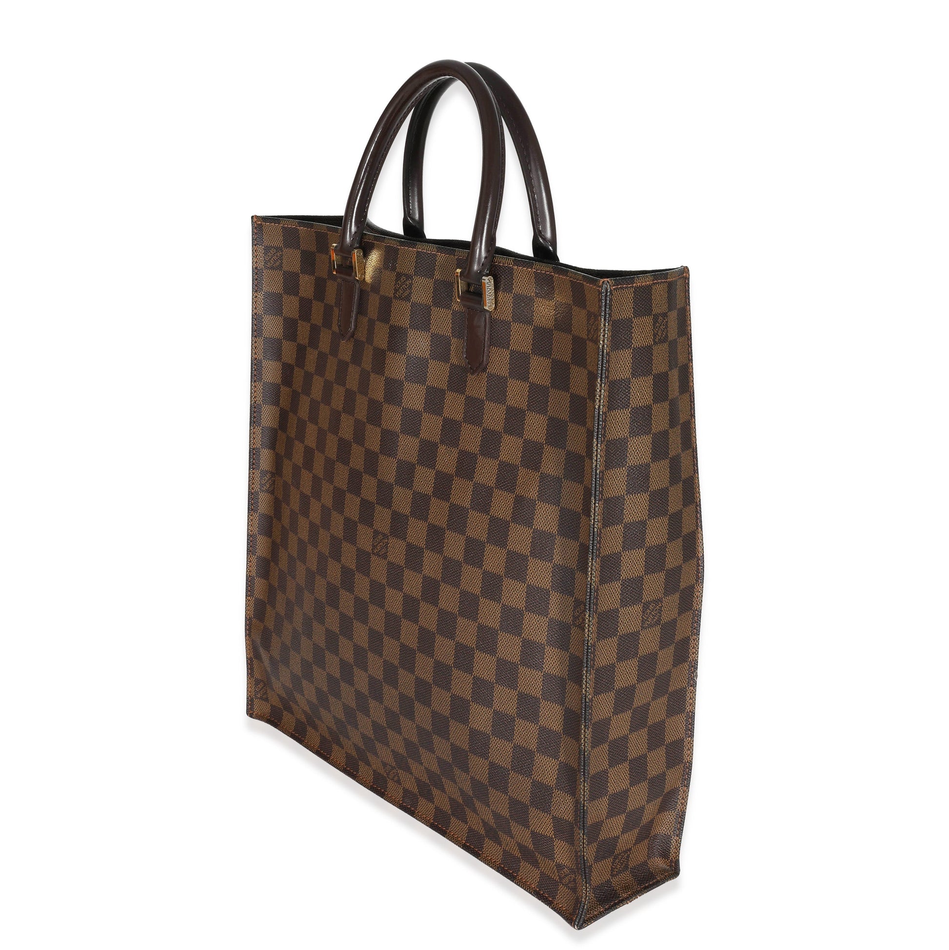 Luxury Women's Tote Bag | Louis Vuitton Damier Ebene Canvas Sac Plat