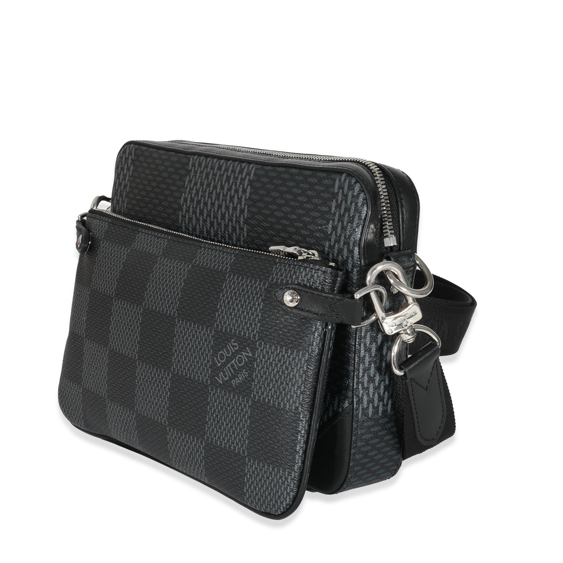 Luxury Women's Handbag | Louis Vuitton Damier Graphite 3D Canvas Trio Messenger