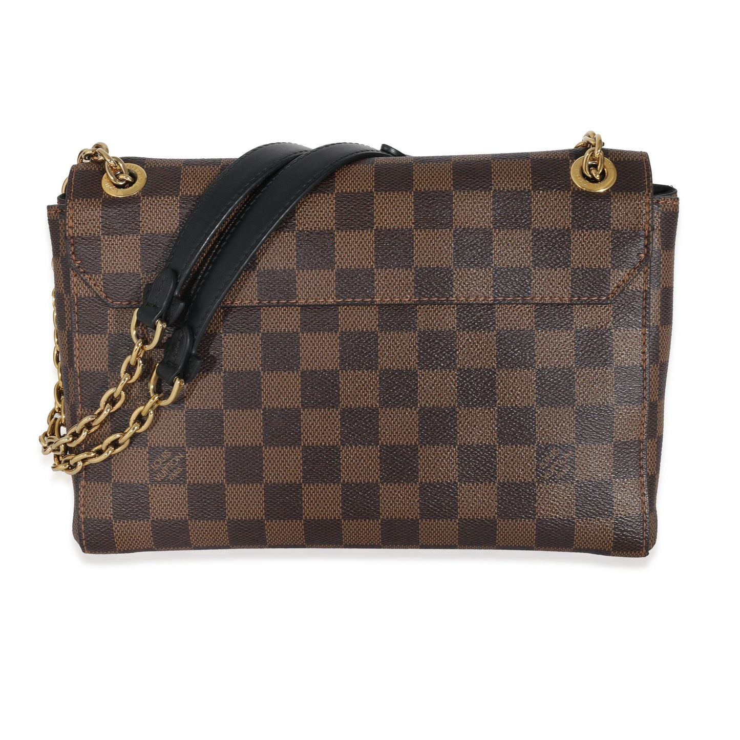 Luxury Women's Handbag | Louis Vuitton Black Calfskin Damier Ebene Canvas Vavin PM