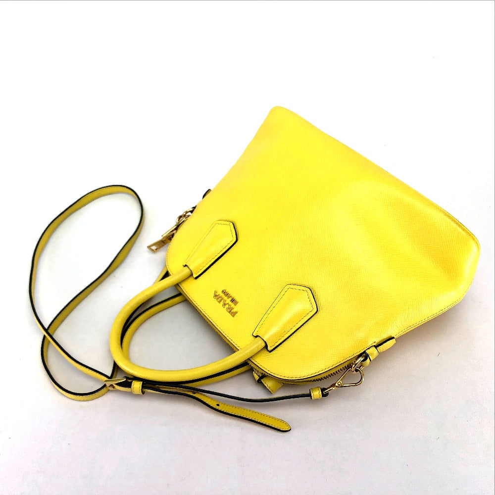 PRADA Handbag BL0902 leather yellow Women