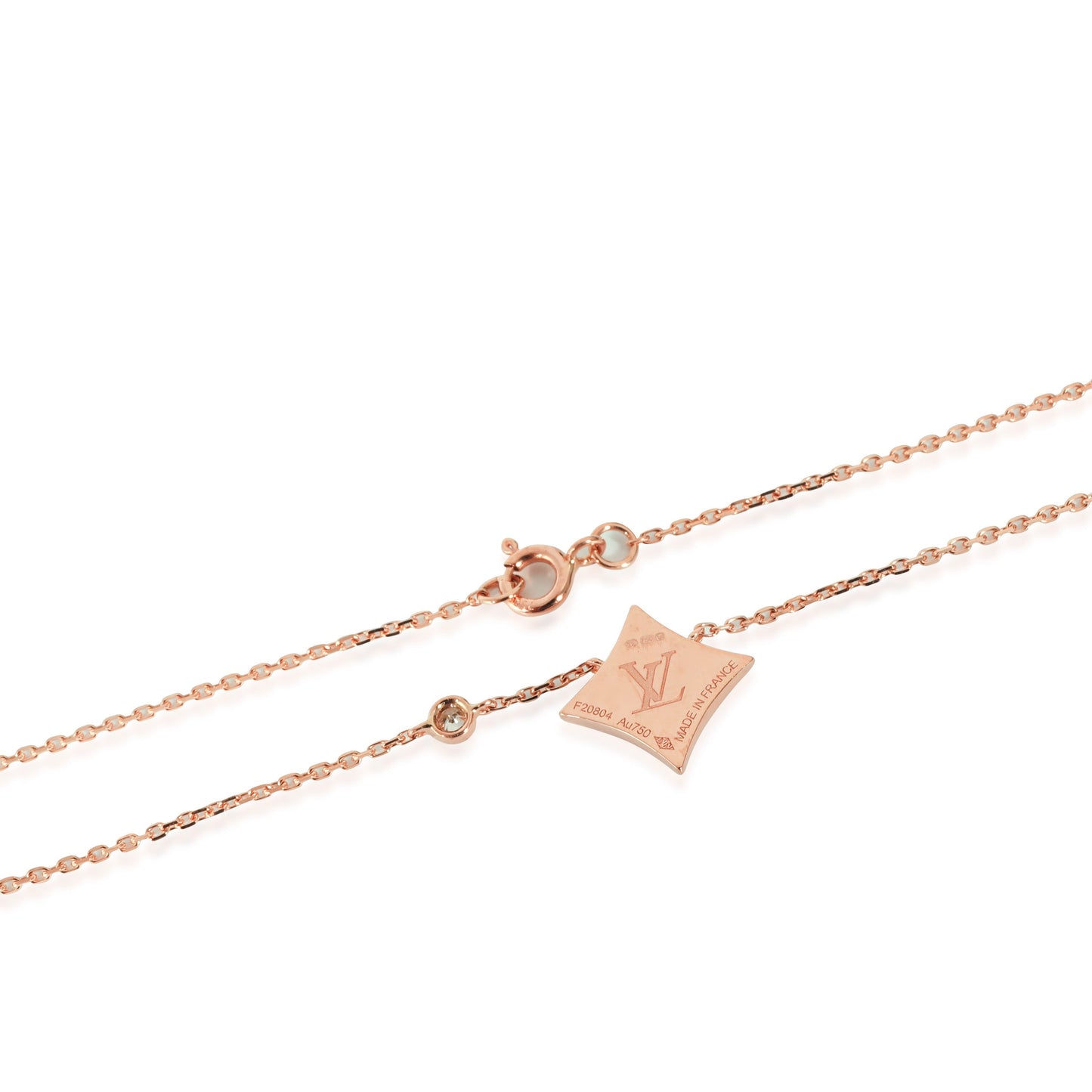 Louis Vuitton Color Blossom BB Mother Of Pearl Diamond Star Pendant in 18K RG