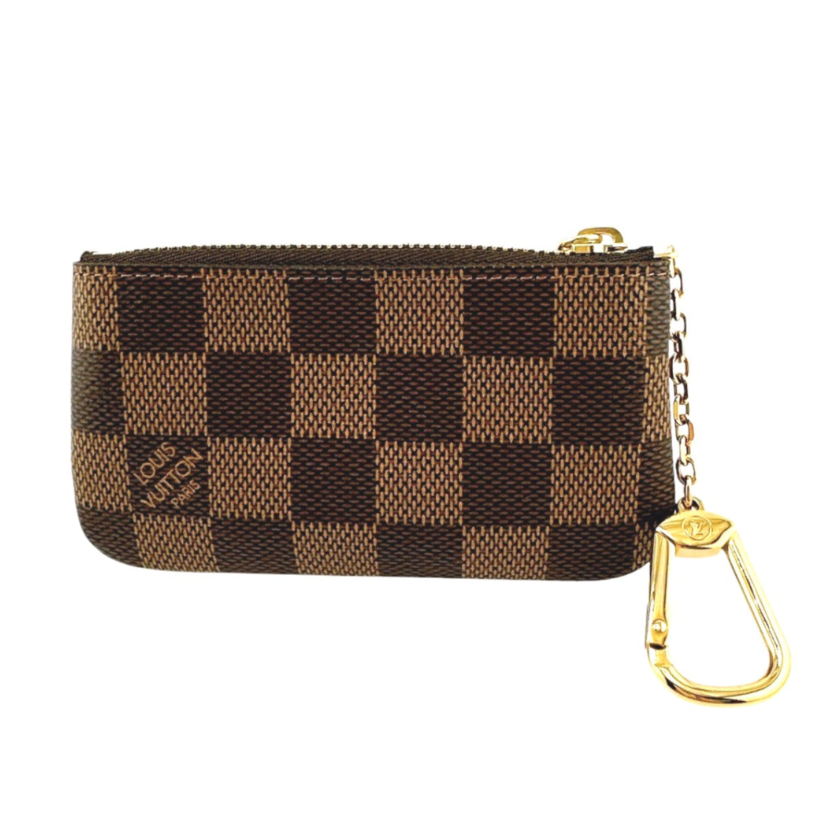 LOUIS VUITTON Key case Key holder Damier canvas Brown Key case Key holder for coin pocket Damier Pochette Cre Women