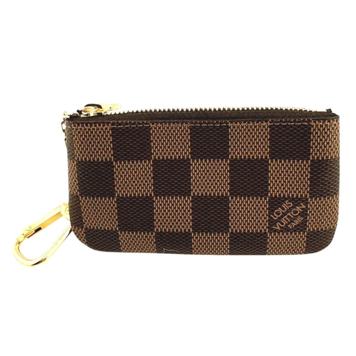 LOUIS VUITTON Key case Key holder Damier canvas Brown Key case Key holder for coin pocket Damier Pochette Cre Women