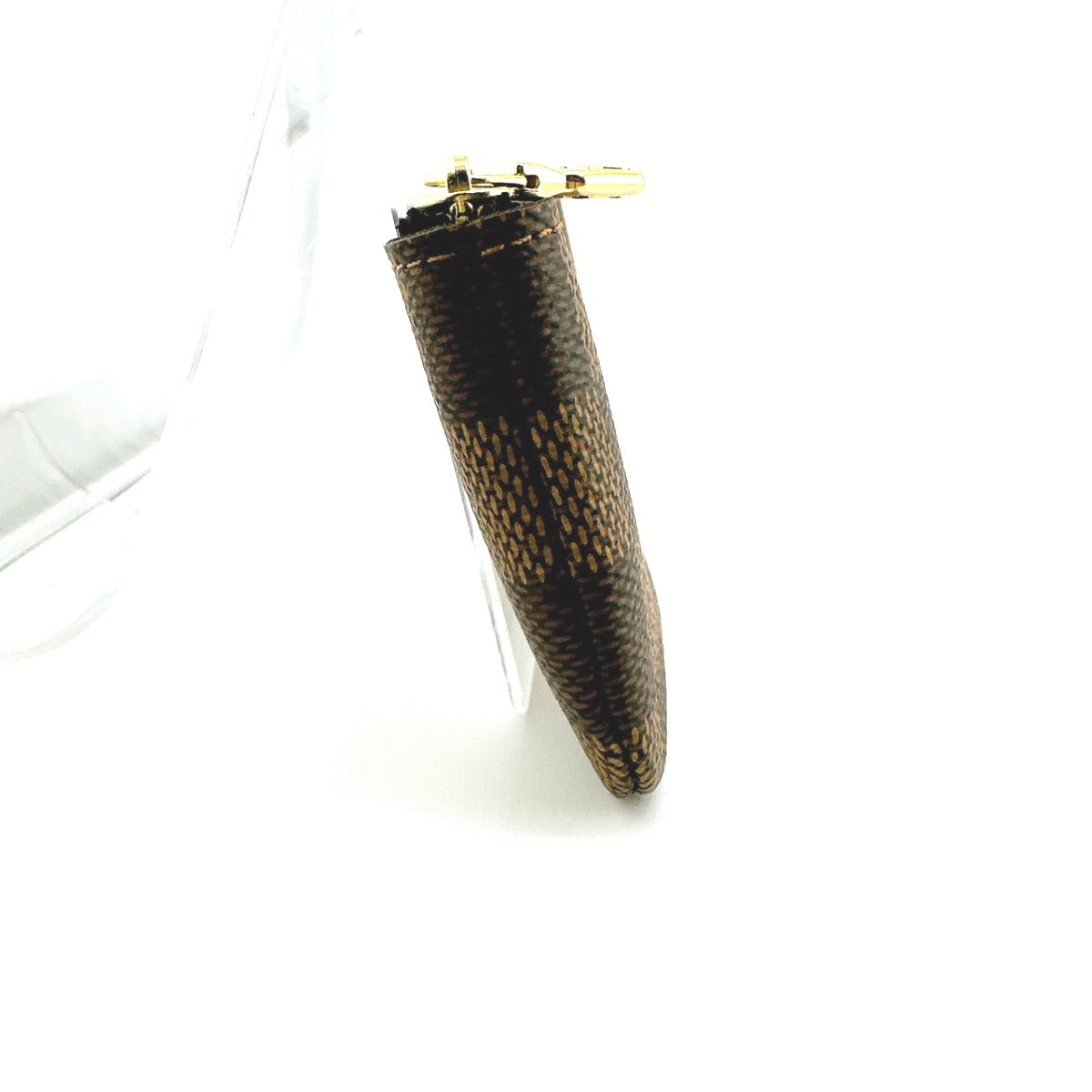 LOUIS VUITTON Key case Key holder Damier canvas Brown Key case Key holder for coin pocket Damier Pochette Cre Women