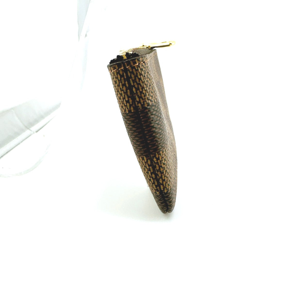 LOUIS VUITTON Key case Key holder Damier canvas Brown Key case Key holder for coin pocket Damier Pochette Cre Women