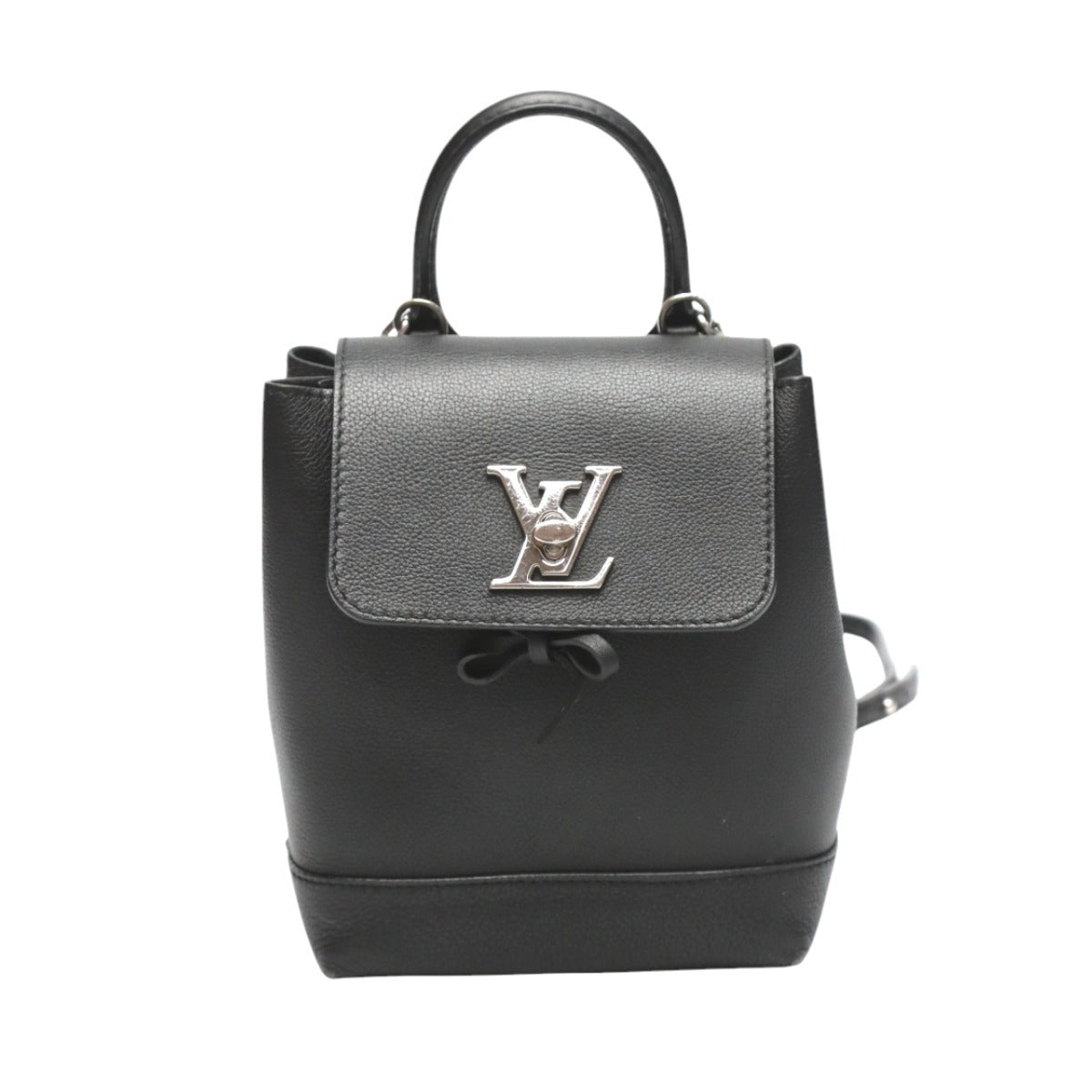 LOUIS VUITTON Backpack leather Noir Lock Me Bag Taurillon Clemence bag mini Women