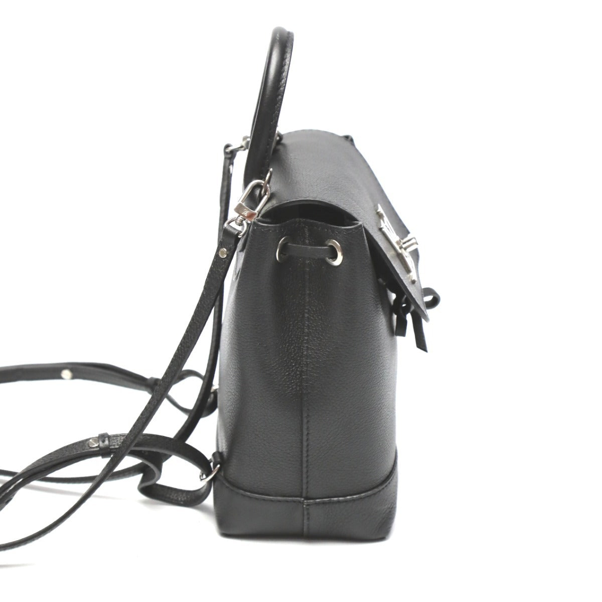 LOUIS VUITTON Backpack leather Noir Lock Me Bag Taurillon Clemence bag mini Women