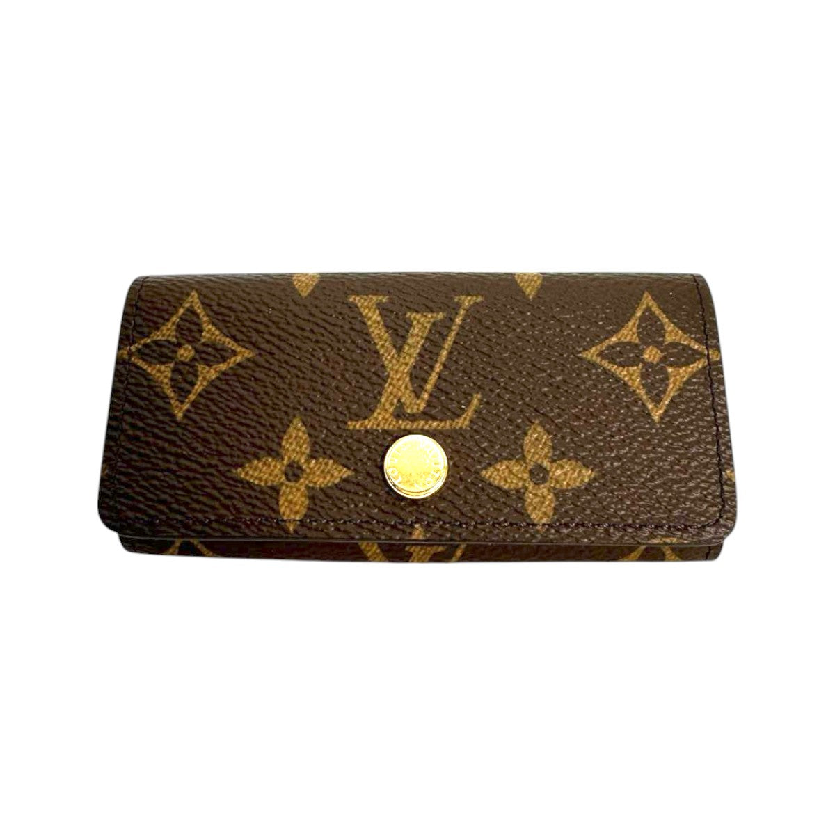 LOUIS VUITTON Key case Key holder Monogram canvas Brown for 4 Monogram Multicles4 unisex(Unisex)