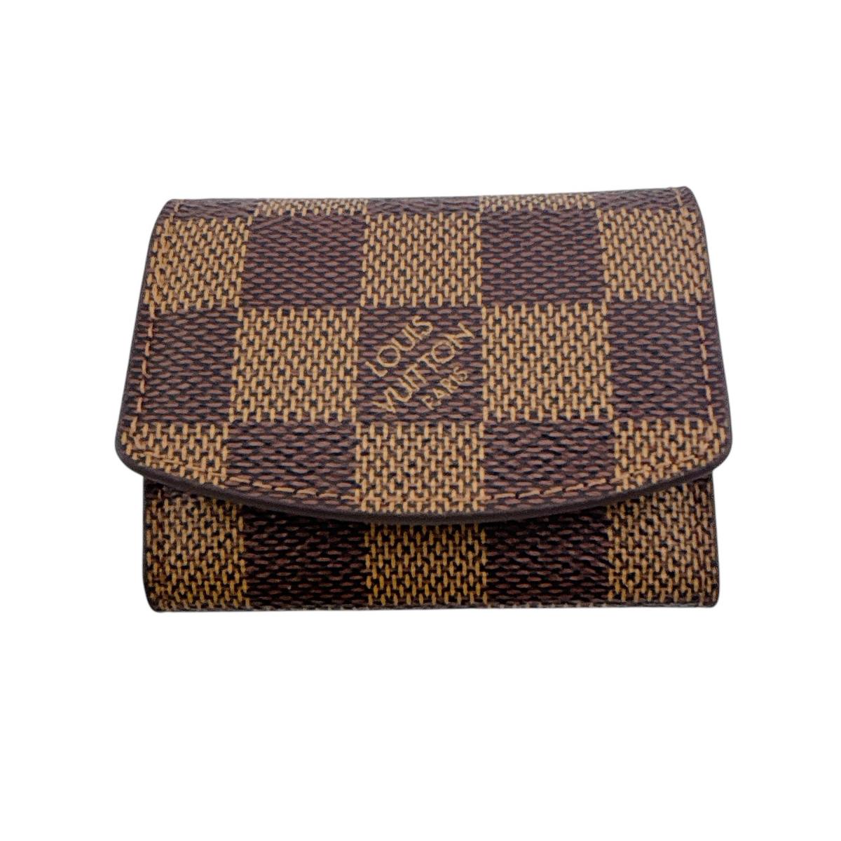 LOUIS VUITTON Other accessories Damier canvas Brown Cufflink case Neo Crew Cufflinks unisex(Unisex)