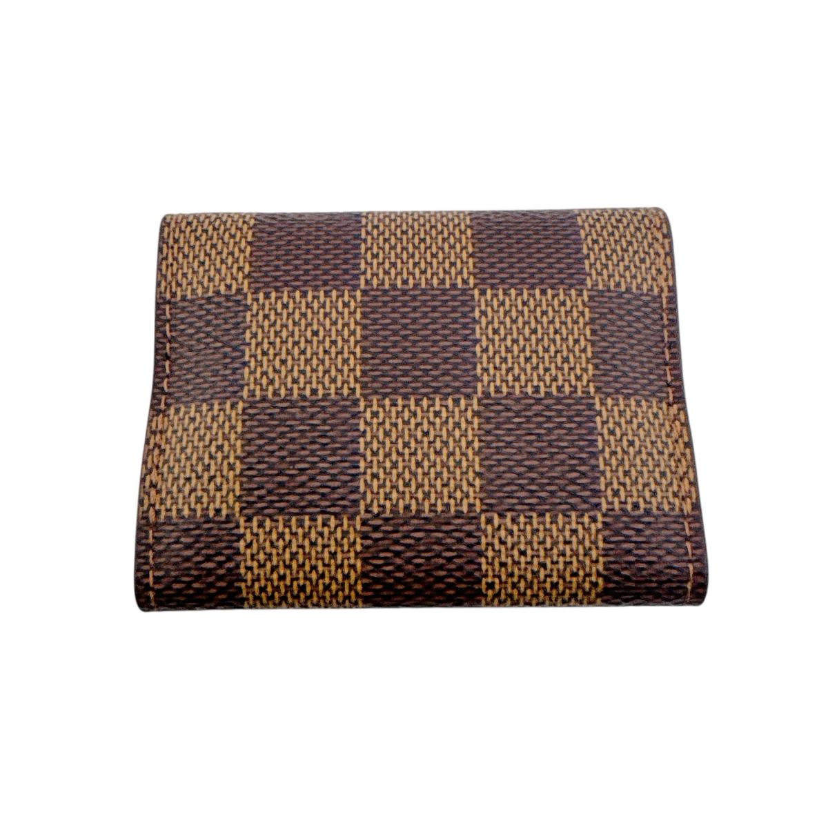 LOUIS VUITTON Other accessories Damier canvas Brown Cufflink case Neo Crew Cufflinks unisex(Unisex)