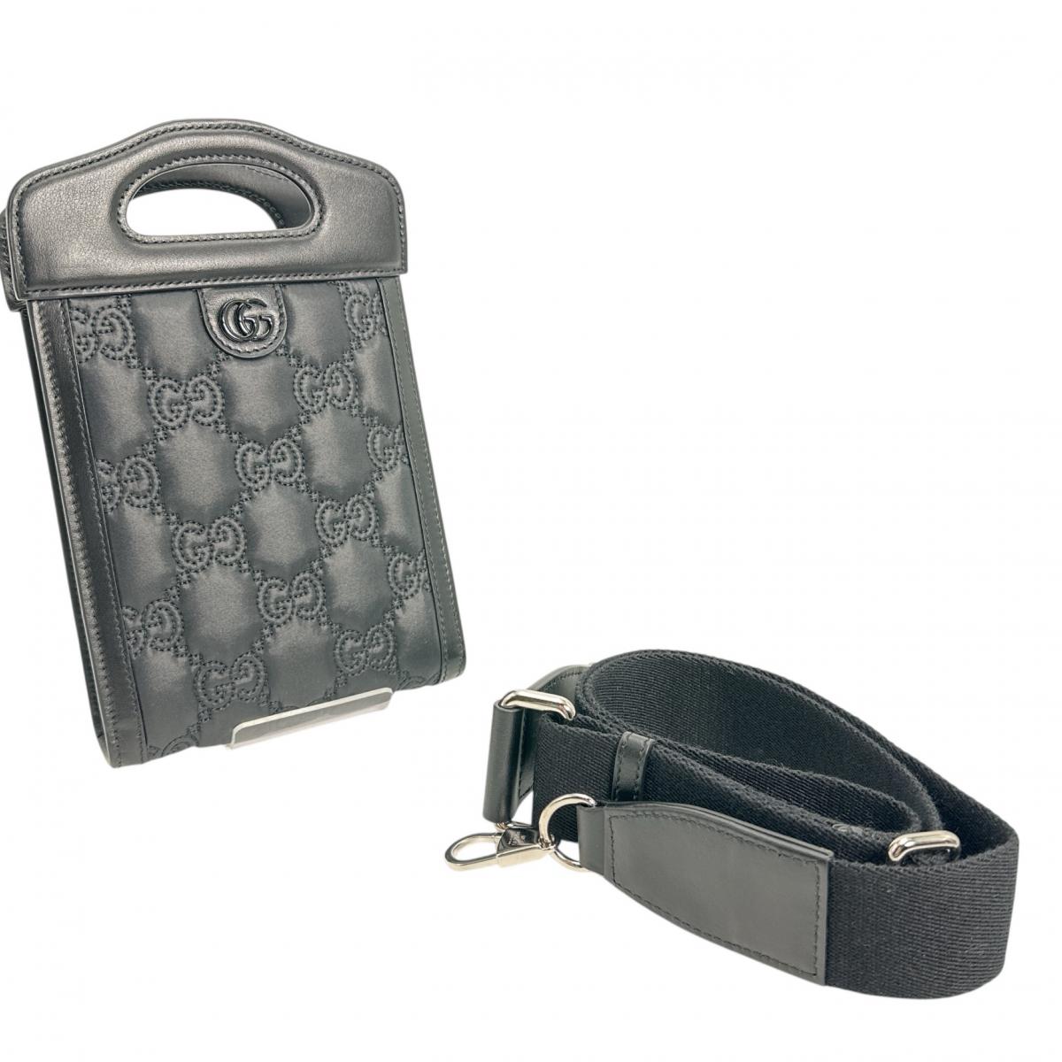 GUCCI Shoulder Bag 723776?@ Nylon, Leather black Shoulder Bag bag GG Mini Matelasse Women