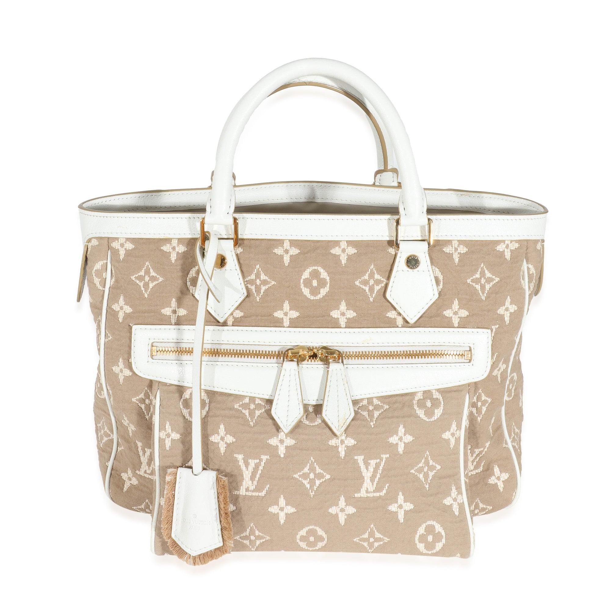 Louis Vuitton Blanc Monogram Jacquard Sabbia Cabas MM