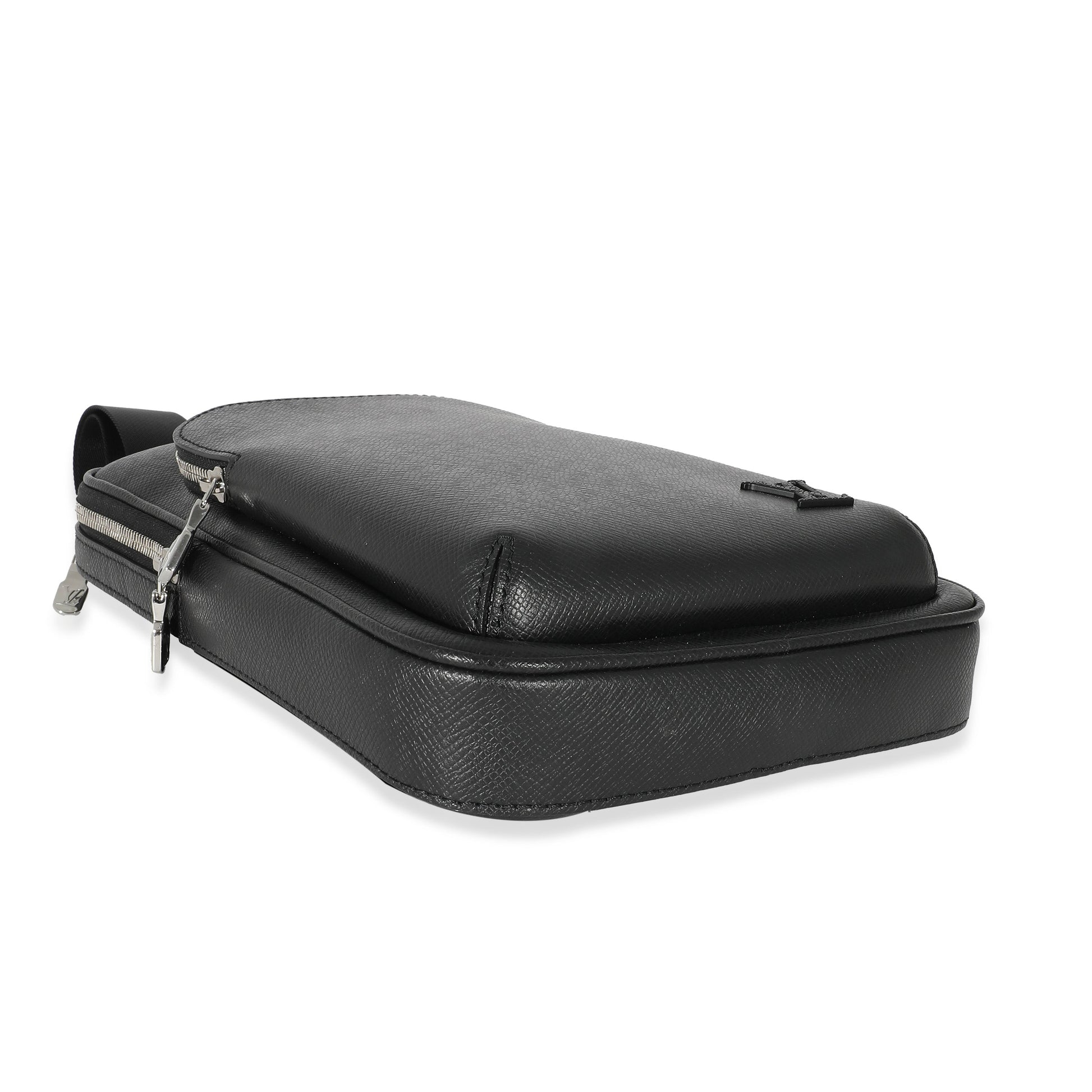 Luxury Women's Handbag | Louis Vuitton Black Taiga Avenue Sling Bag