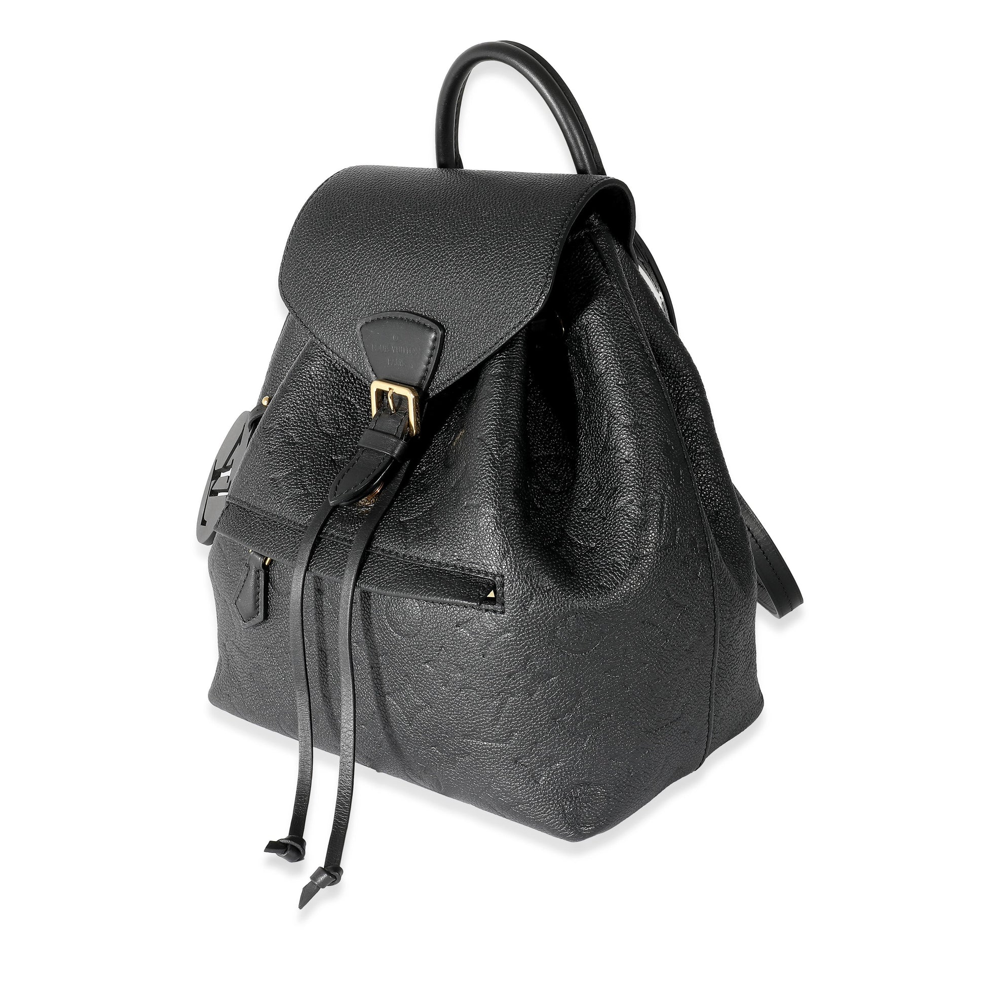 Luxury Women's Backpack | Louis Vuitton Black Empreinte Montsouris Backpack