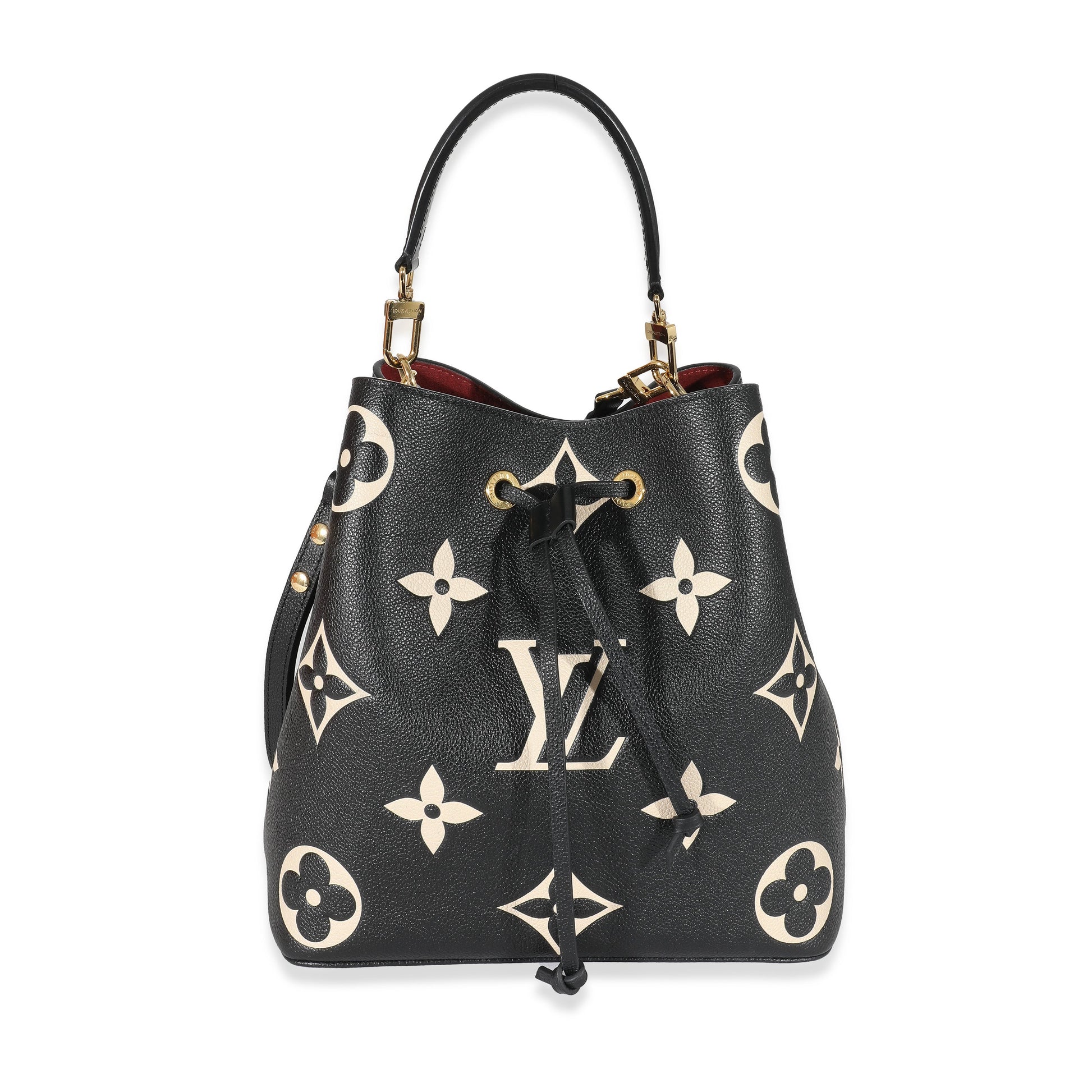 Louis Vuitton Black Beige Monogram Empreinte NéoNoé MM
