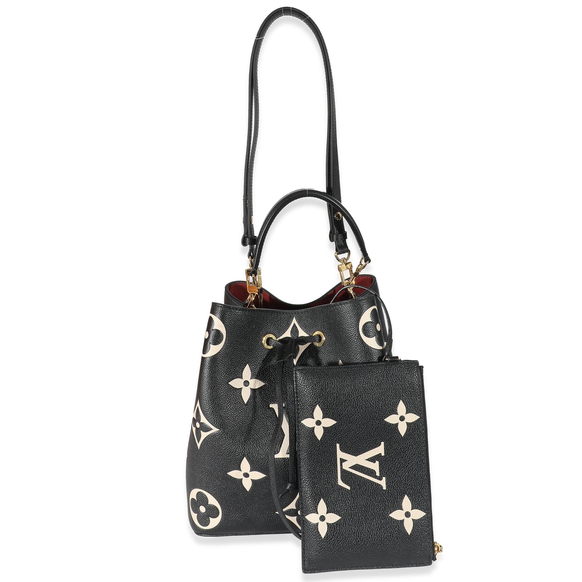 Louis Vuitton Black Beige Monogram Empreinte NéoNoé MM