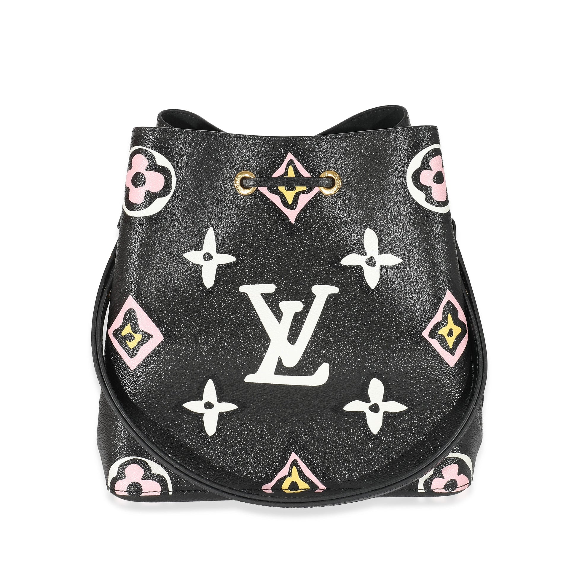 Luxury Women's Handbag | Louis Vuitton Black Monogram Giant Wild At Heart Canvas NéoNoé MM