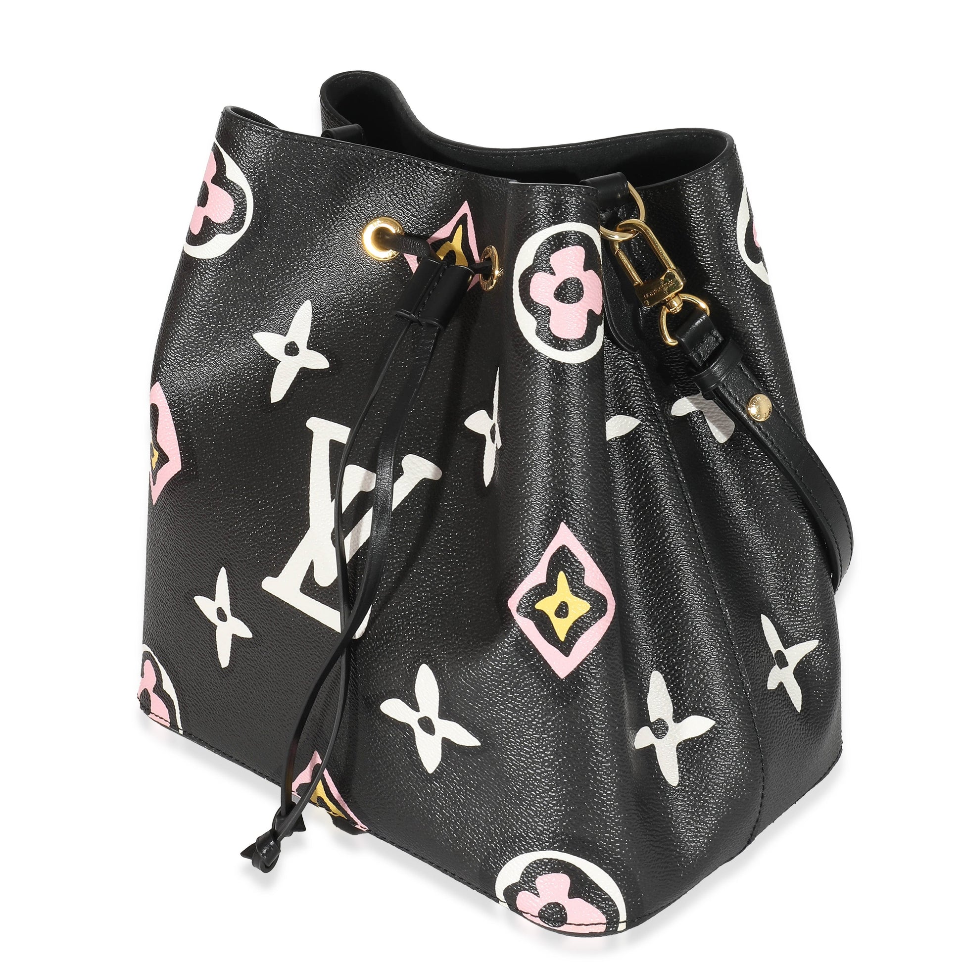Luxury Women's Handbag | Louis Vuitton Black Monogram Giant Wild At Heart Canvas NéoNoé MM