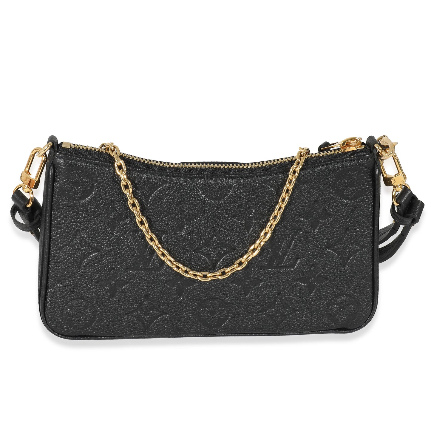 Luxury Women's Clutch Bag | Louis Vuitton Black Empreinte Easy Pouch On Strap