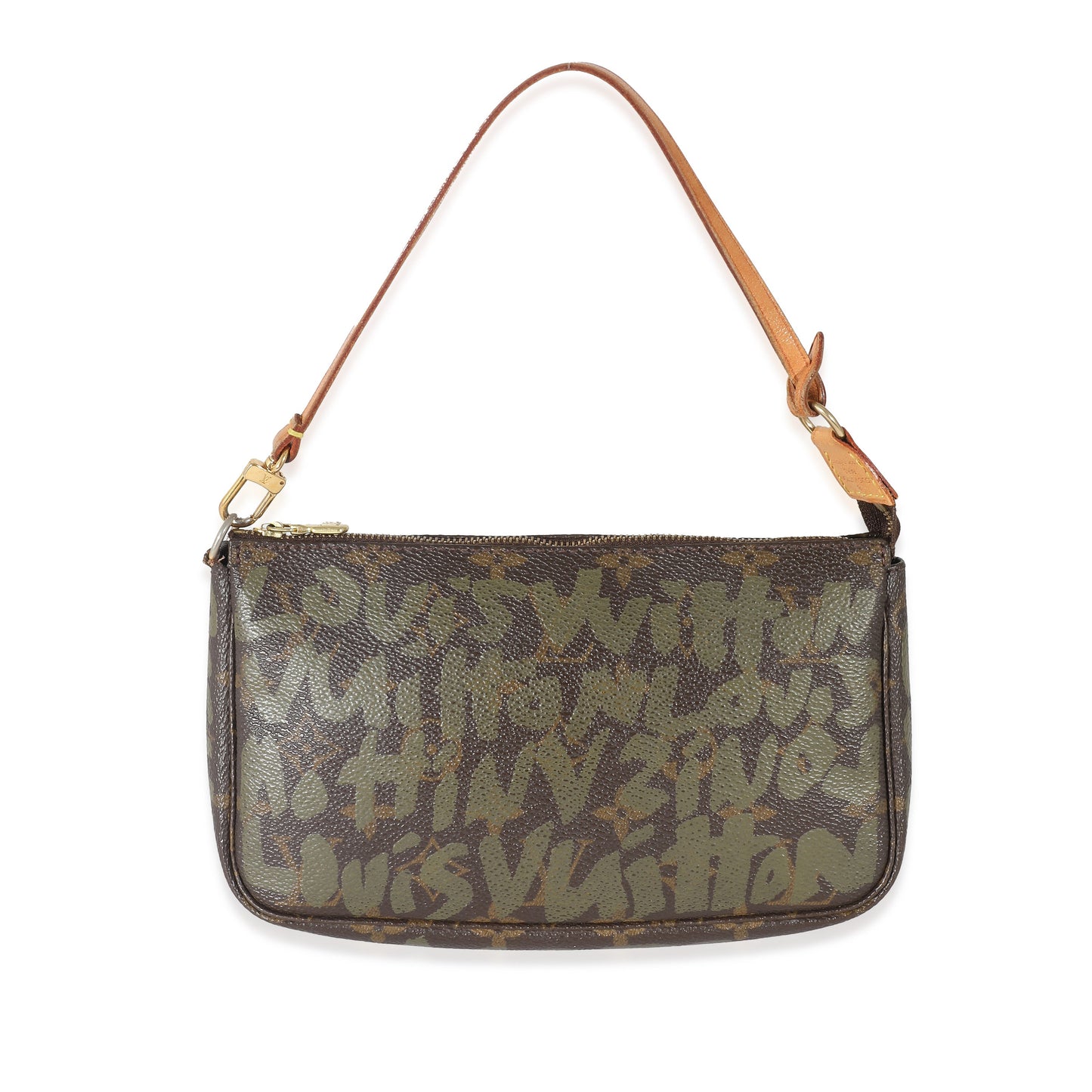 Louis Vuitton x Stephen Spro Kaki Monogram Graffiti Canvas Pochette Accessoir
