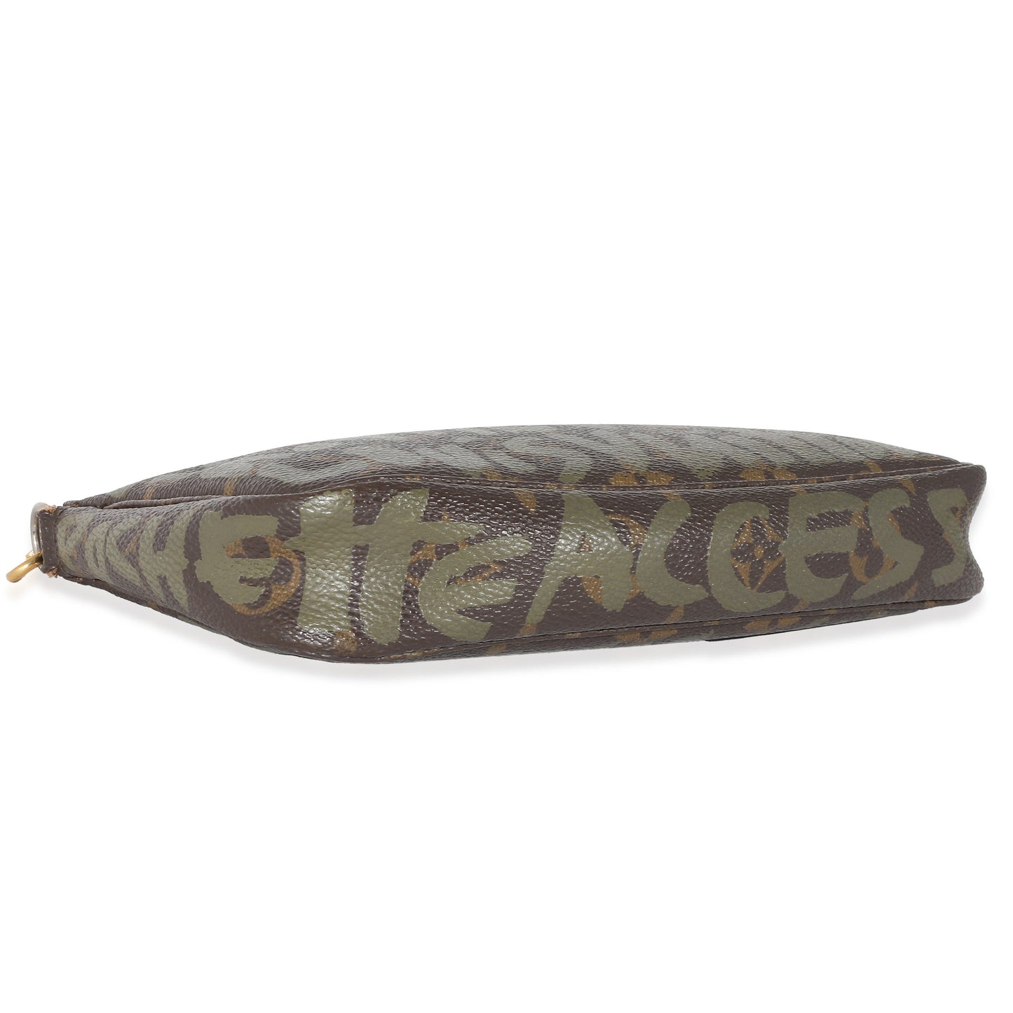 Designer Women's Crossbody Bag | Louis Vuitton x Stephen Spro Kaki Monogram Graffiti Canvas Pochette Accessoir