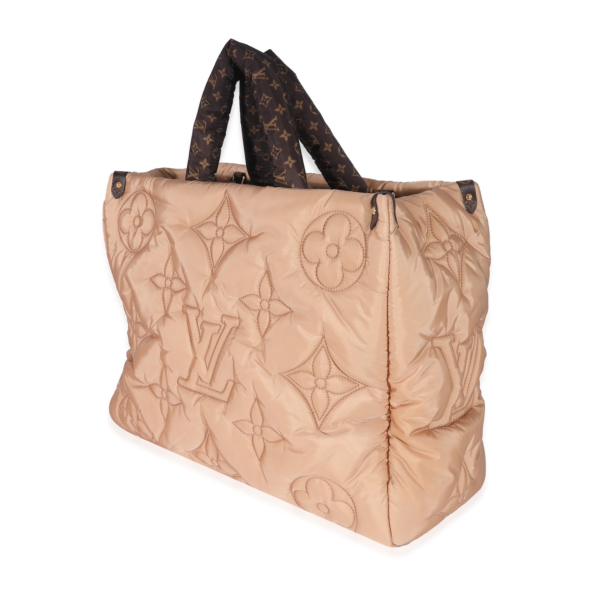 Luxury Women's Tote Bag | Louis Vuitton Beige Econyl Nylon Monogram Pillow Giant Onthego GM