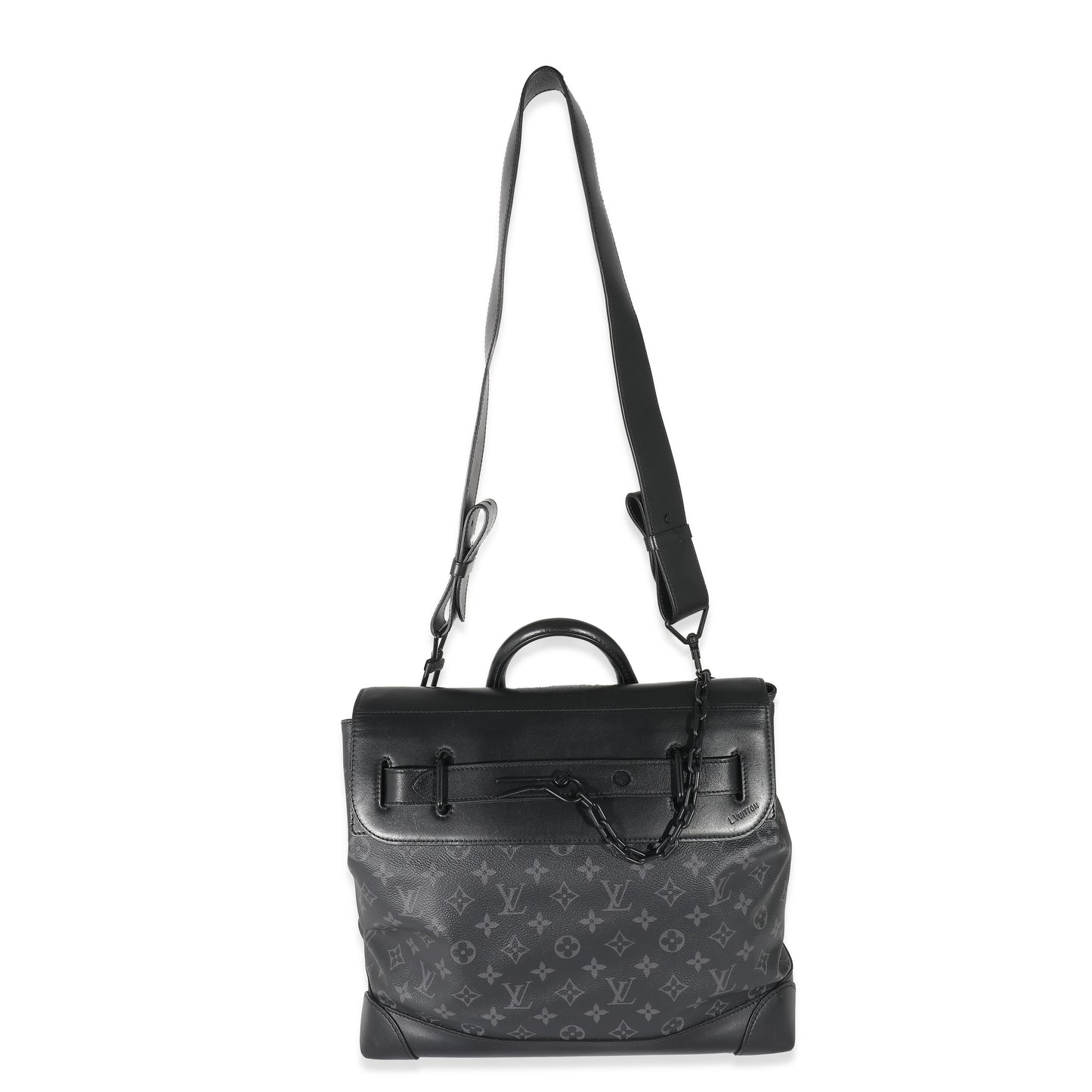 Louis Vuitton Black Taurillon Monogram Eclipse Steamer PM
