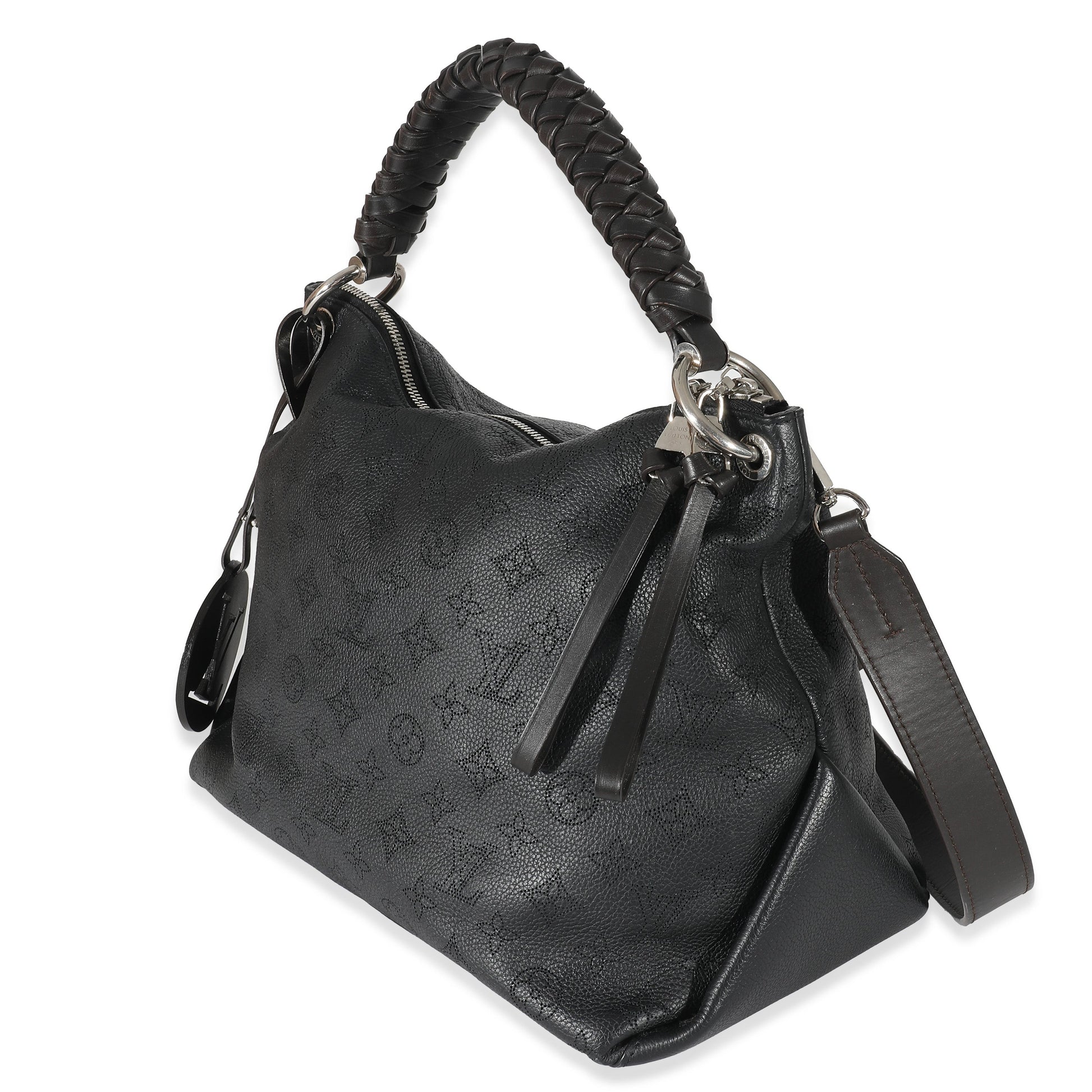 Elegant Women's Shoulder Bag | Louis Vuitton Black Monogram Mahina Beaubourg Hobo MM