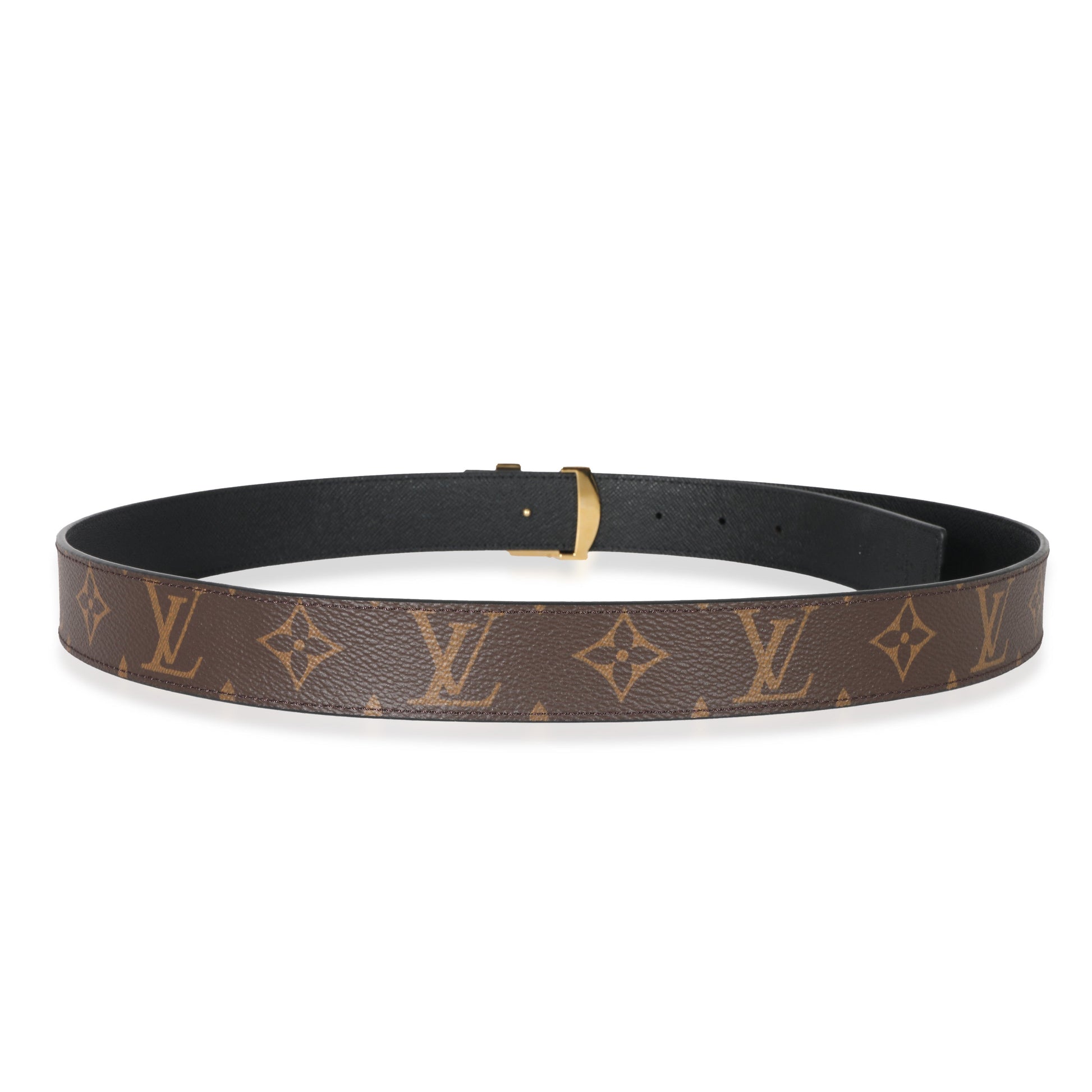 Louis Vuitton Monogram Canvas Initiales 30mm Reversible Belt 95