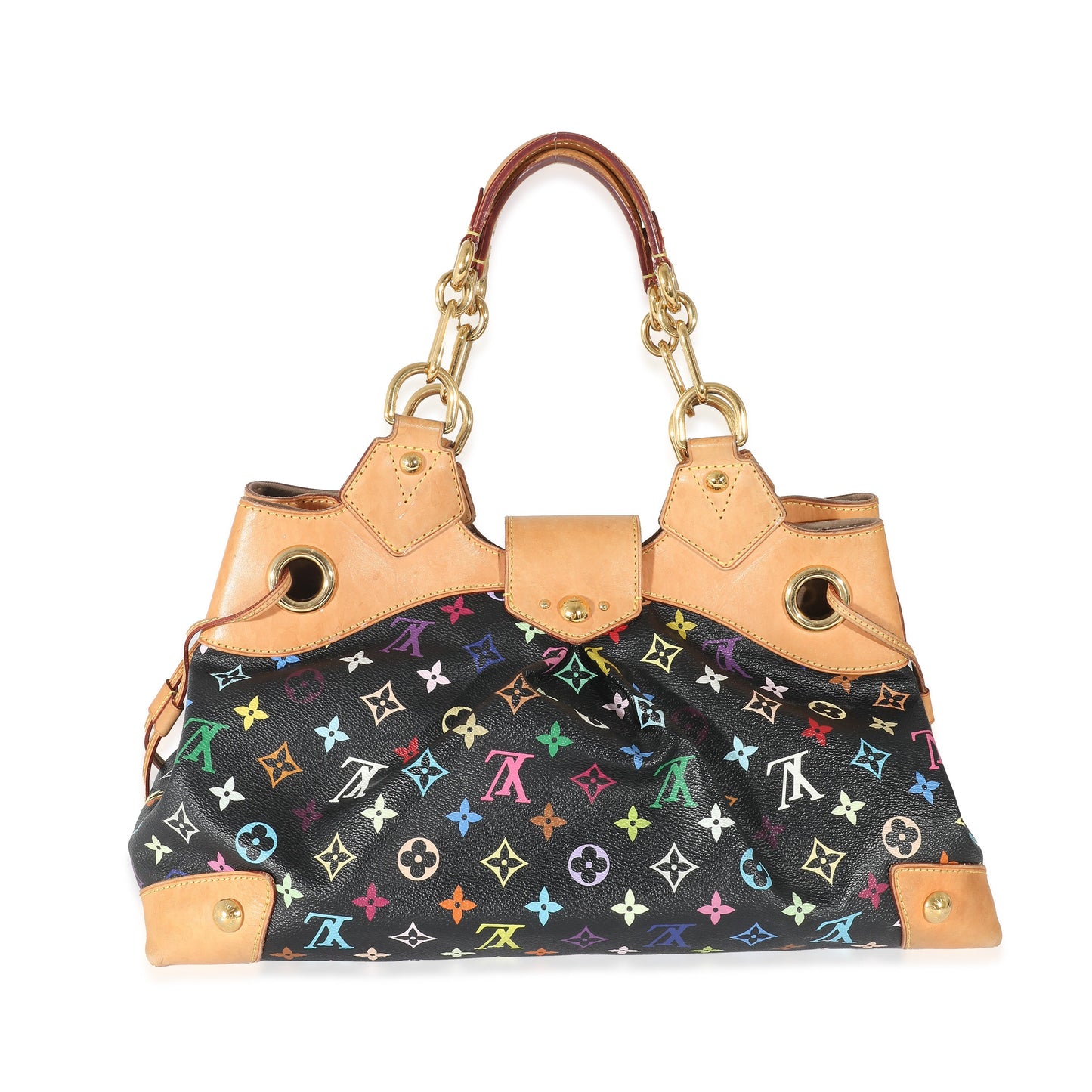 Luxury Women's Handbag | Louis Vuitton Black Monogram Multicolor Canvas Ursula GM