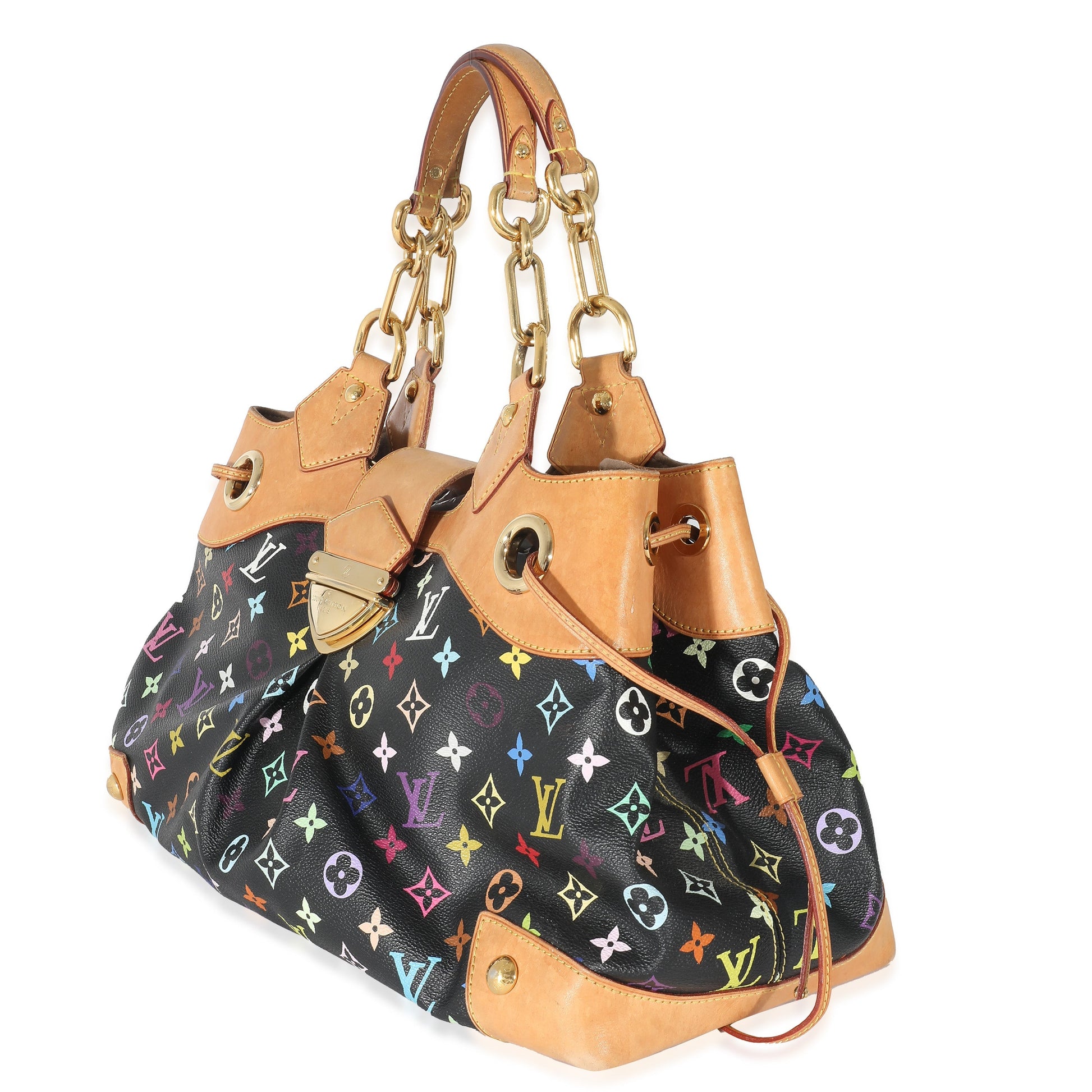 Luxury Women's Handbag | Louis Vuitton Black Monogram Multicolor Canvas Ursula GM