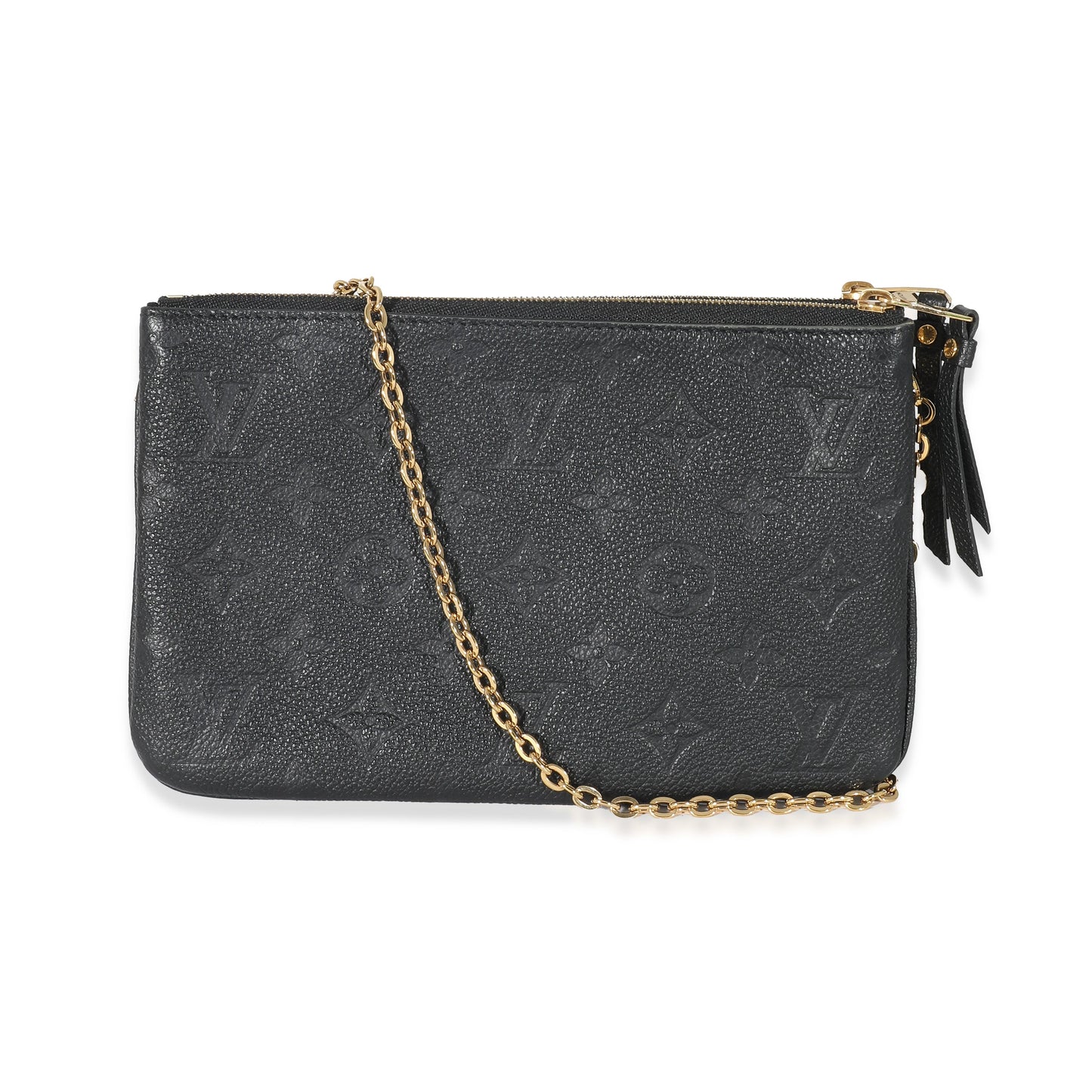Designer Women's Crossbody Bag | Louis Vuitton Black Empreinte Double Zip Pochette
