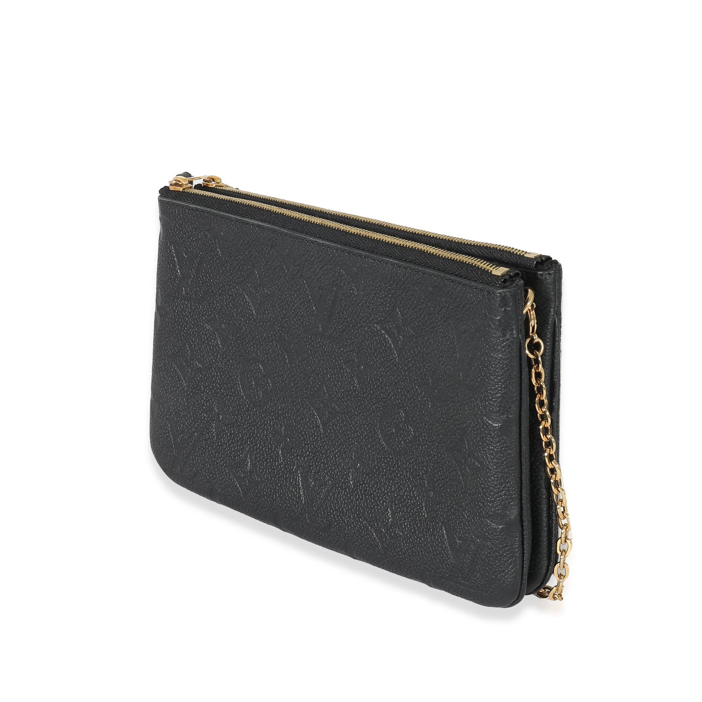 Designer Women's Crossbody Bag | Louis Vuitton Black Empreinte Double Zip Pochette
