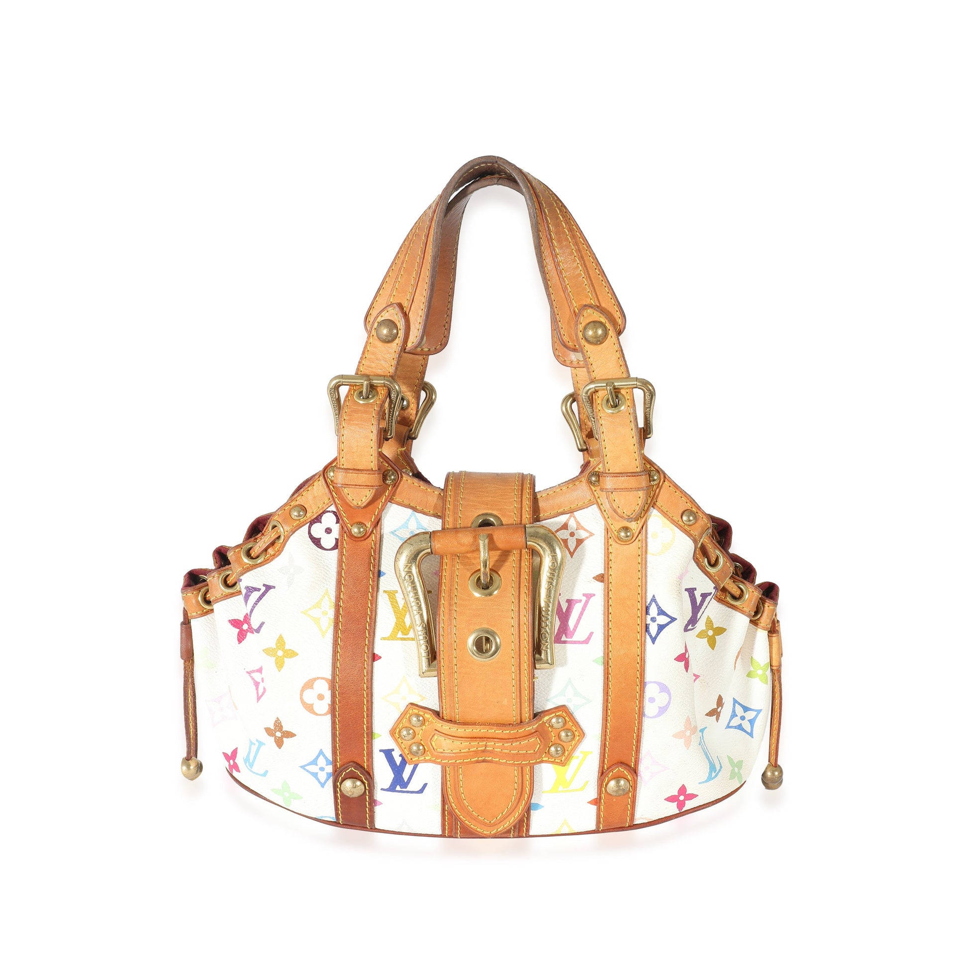 Louis Vuitton White Multicolore Monogram Canvas Theda PM