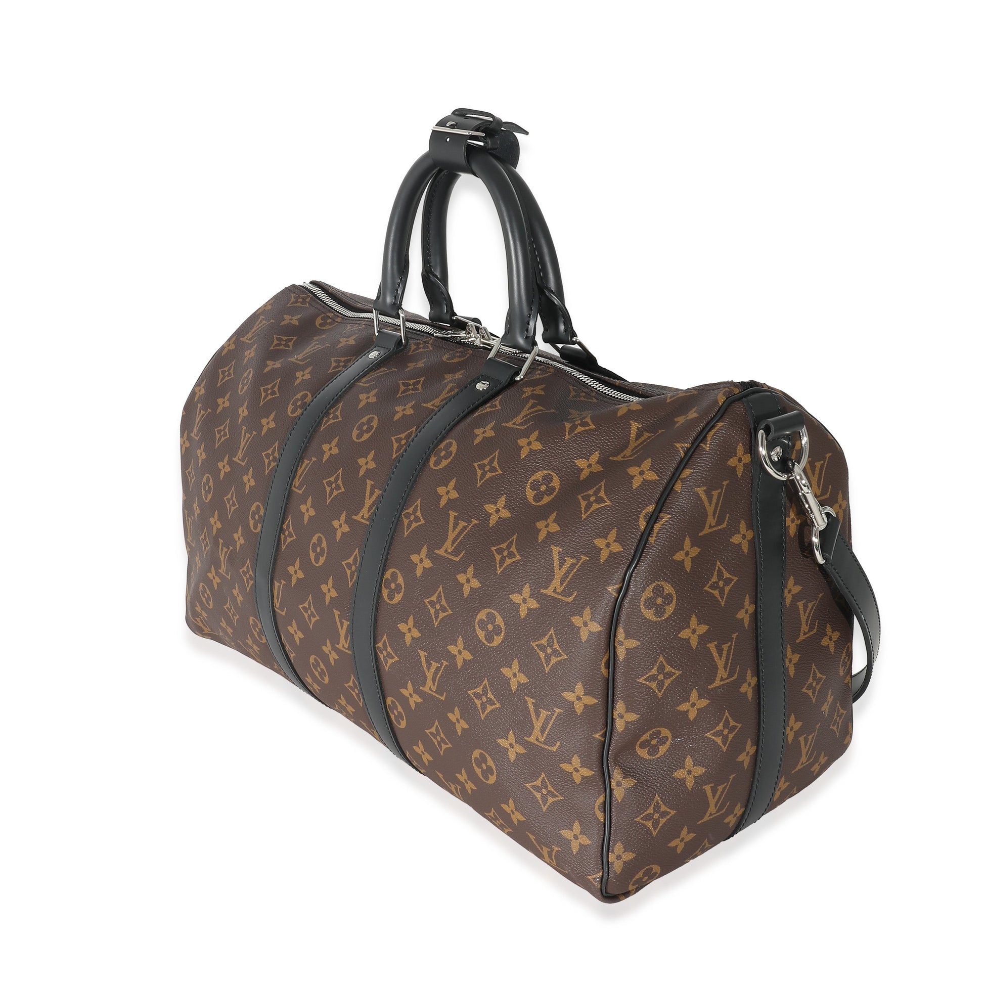 Louis Vuitton Monogram Macassar Canvas Keepall Bandoulière 45