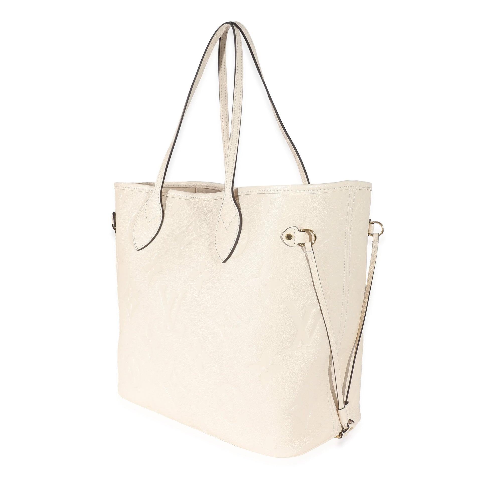 Luxury Women's Tote Bag | Louis Vuitton Crème Monogram Empreinte Neverfull MM