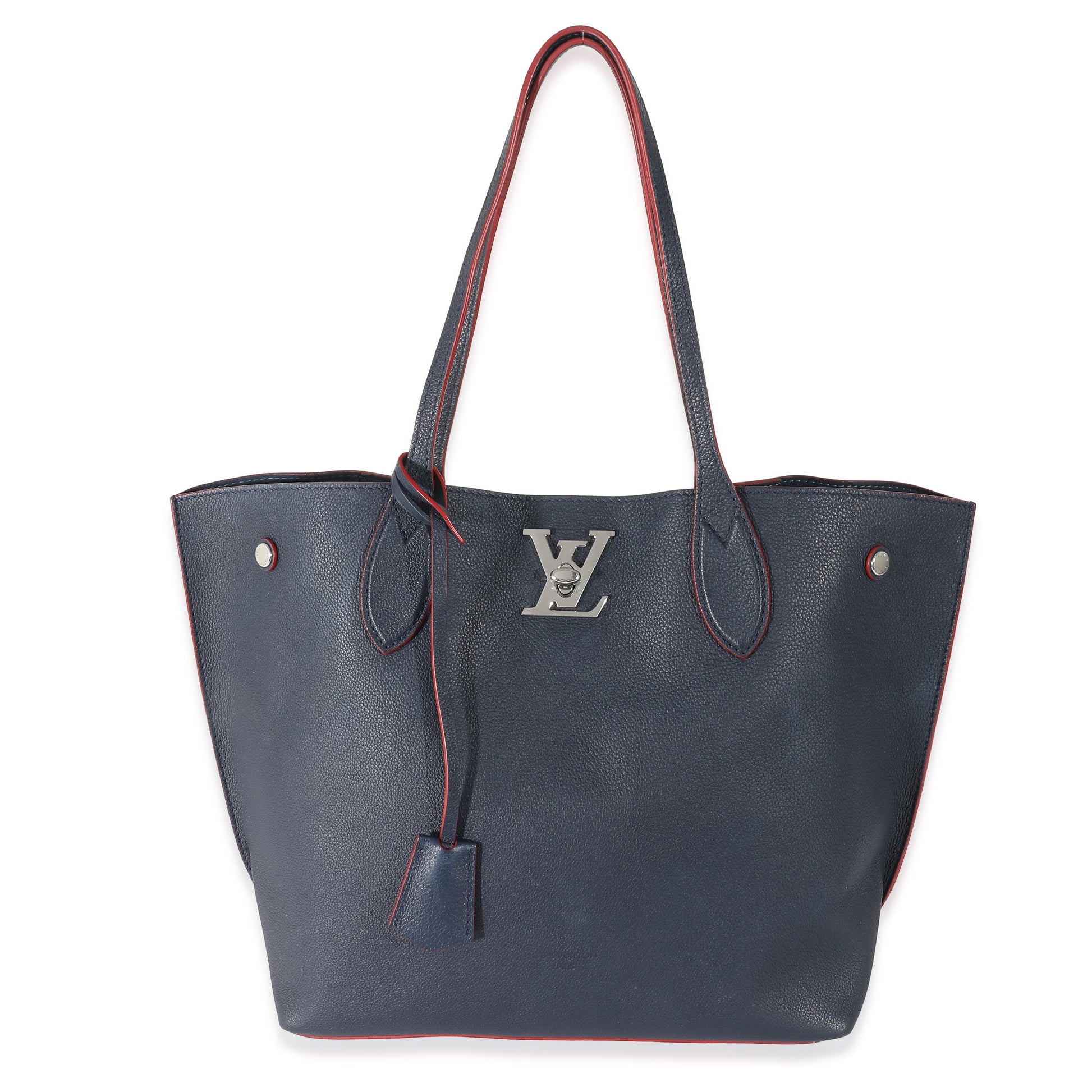 Louis Vuitton Marine Rouge Taurillon Lockme Cabas Tote