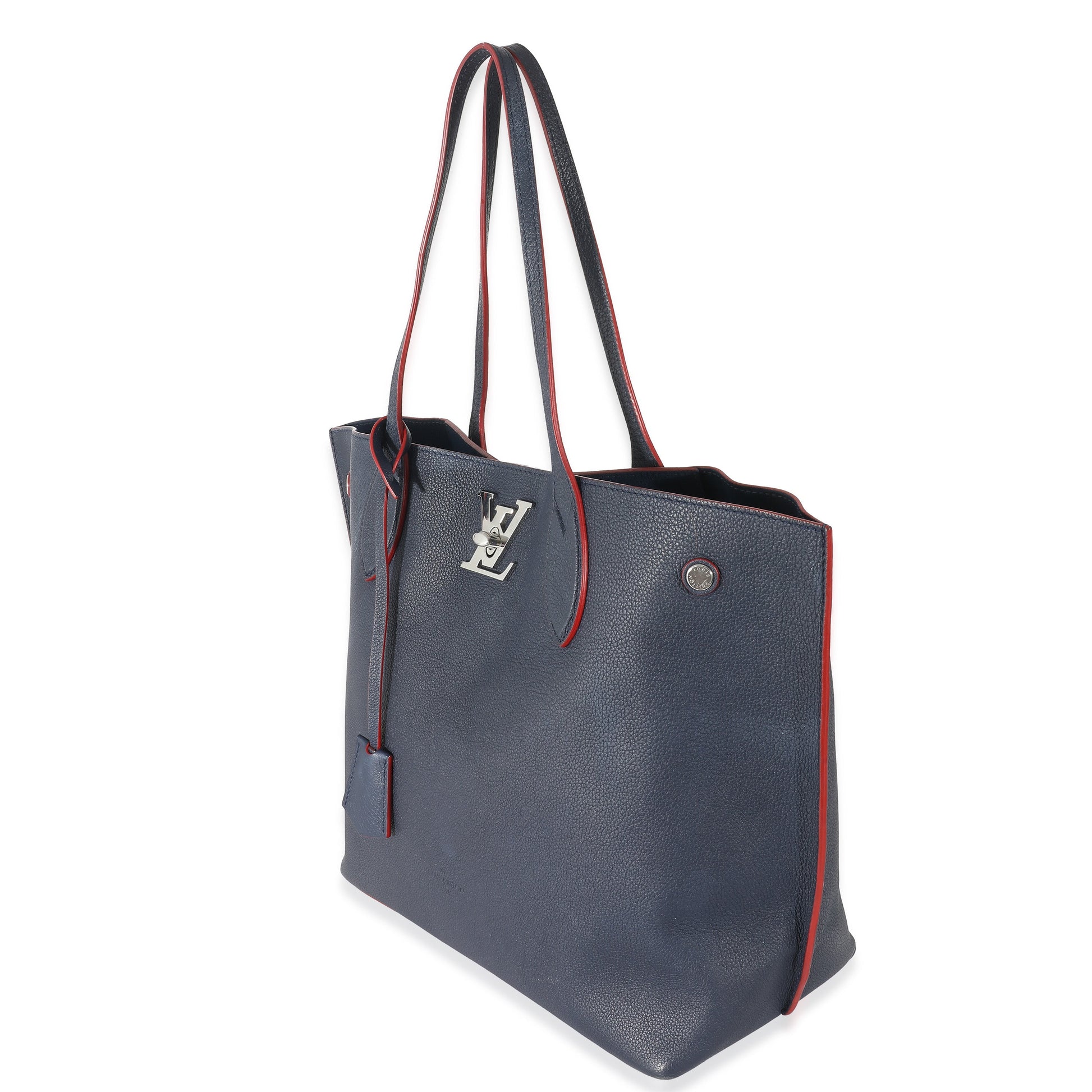 Louis Vuitton Marine Rouge Taurillon Lockme Cabas Tote