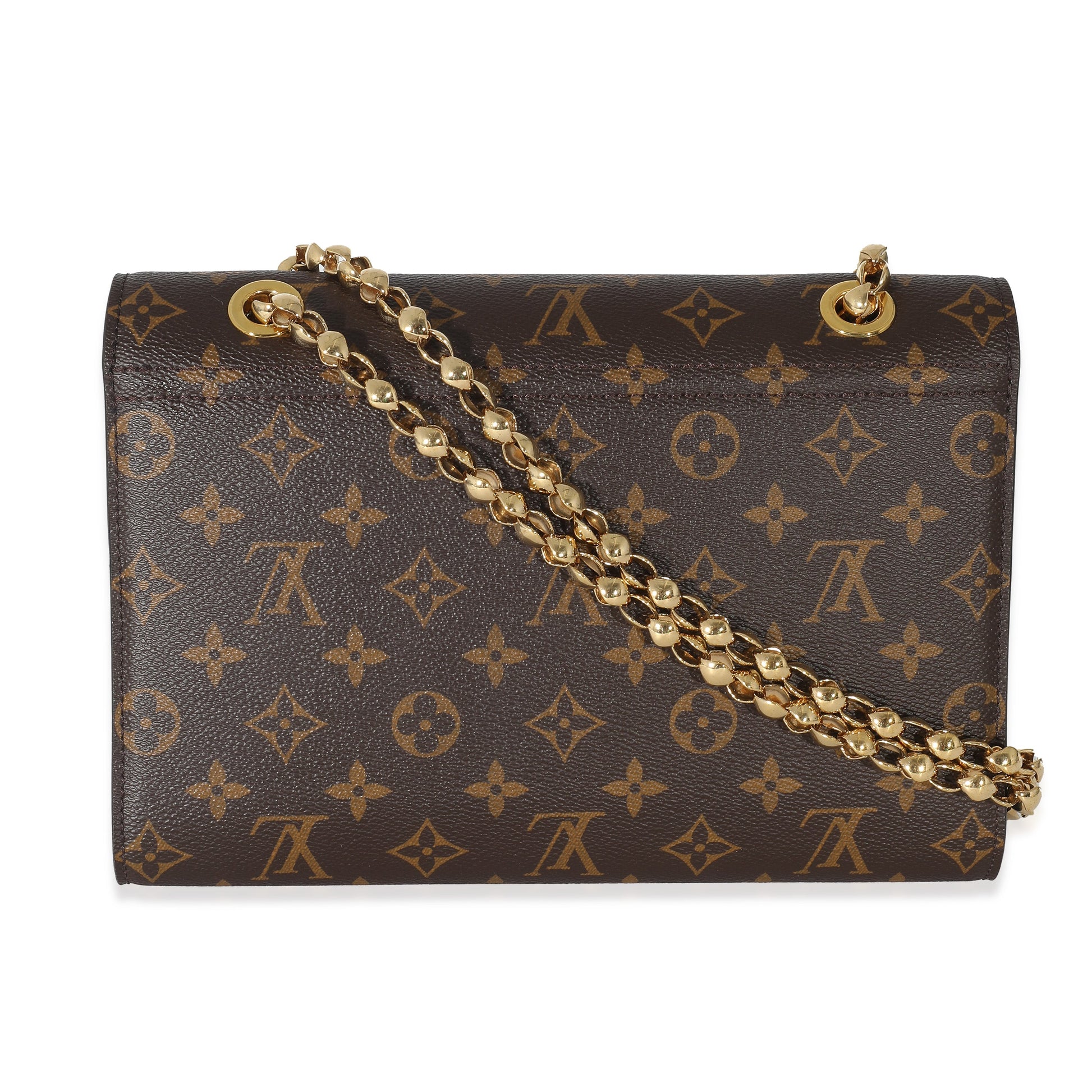 Louis Vuitton Black Taurillon Monogram Canvas Victoire Chain Bag