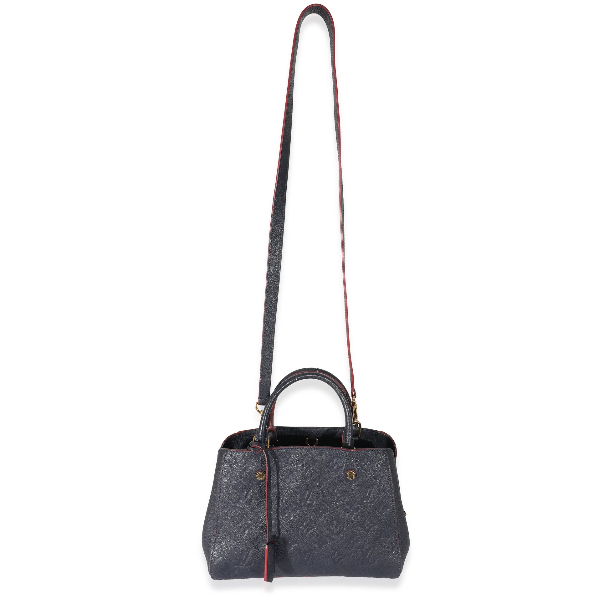 Luxury Women's Handbag | Louis Vuitton Marine Rouge Monogram Empreinte Montaigne BB