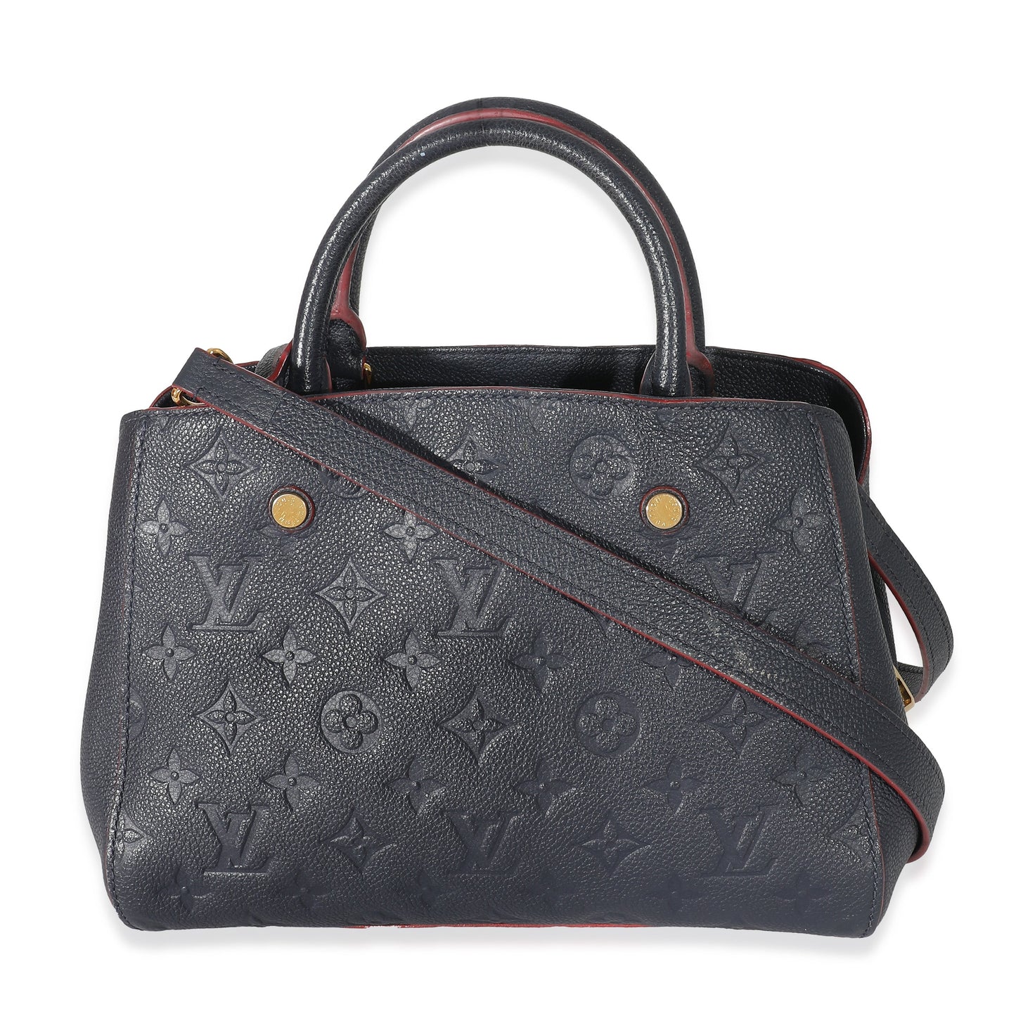 Luxury Women's Handbag | Louis Vuitton Marine Rouge Monogram Empreinte Montaigne BB