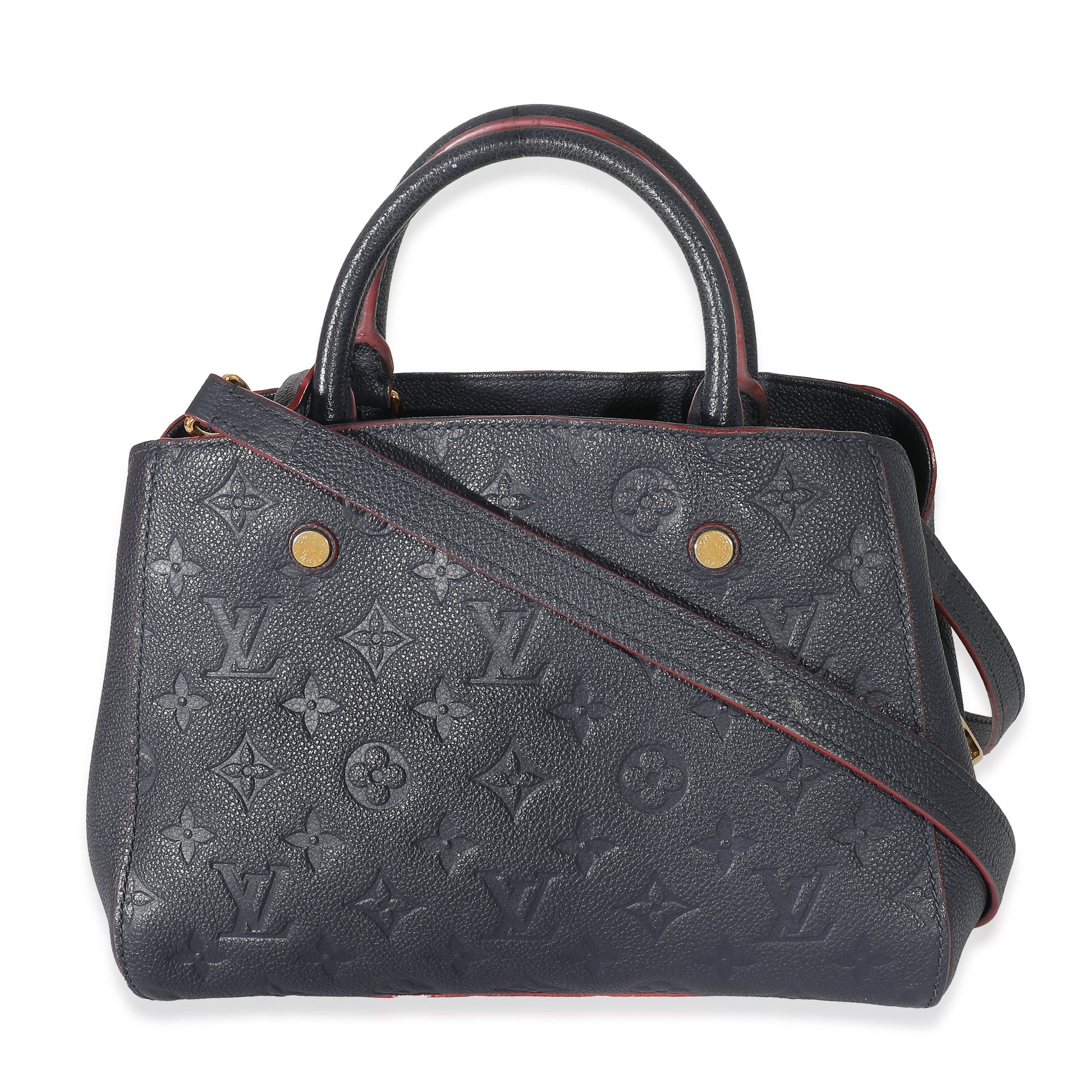 Luxury Women's Handbag | Louis Vuitton Marine Rouge Monogram Empreinte Montaigne BB
