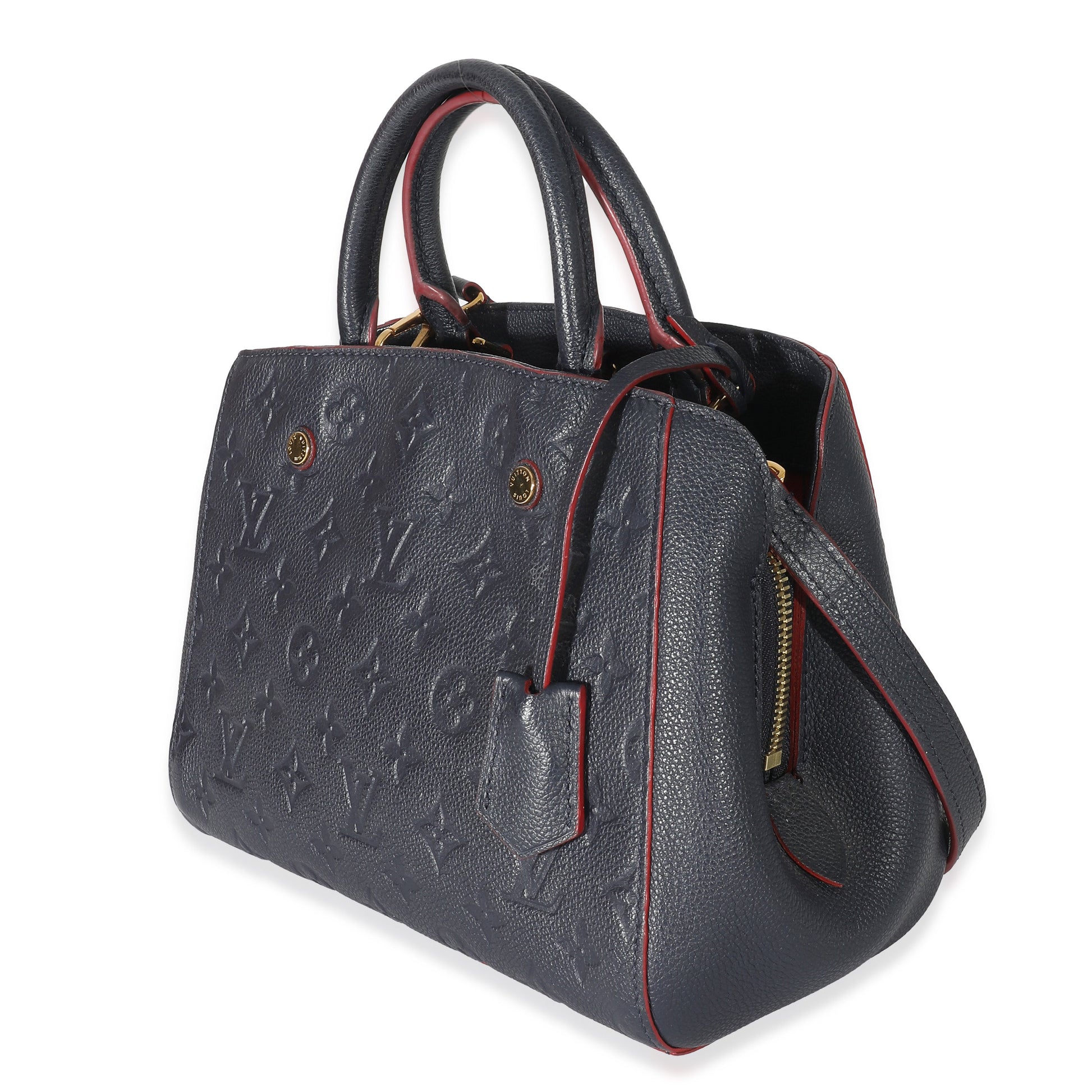 Luxury Women's Handbag | Louis Vuitton Marine Rouge Monogram Empreinte Montaigne BB