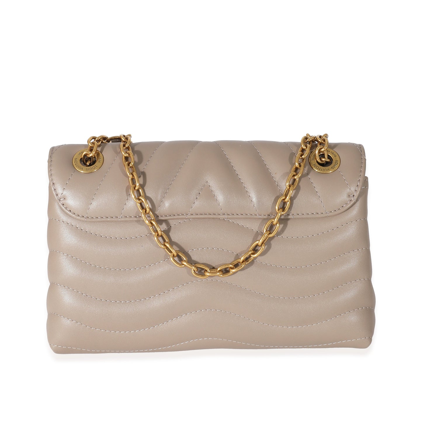 Luxury Women's Handbag | Louis Vuitton Taupe Calf Leather New Wave Chain MM