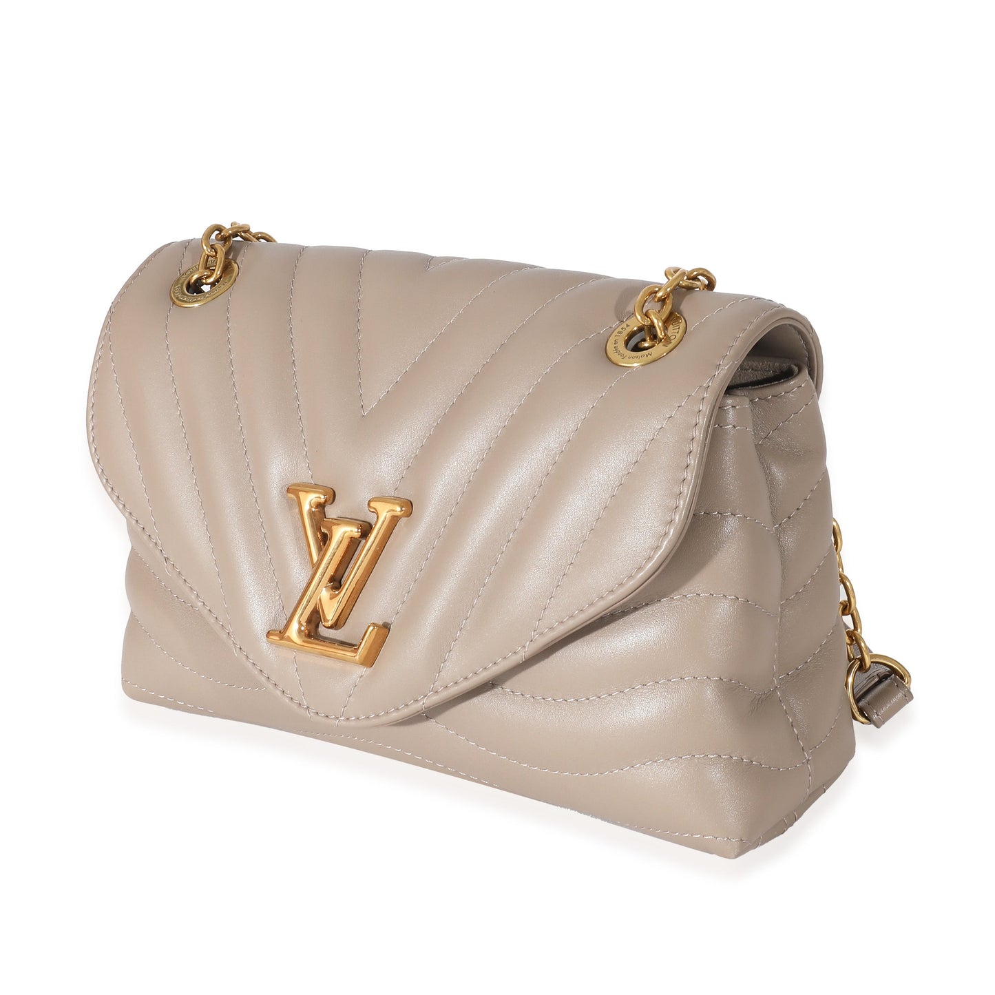 Luxury Women's Handbag | Louis Vuitton Taupe Calf Leather New Wave Chain MM