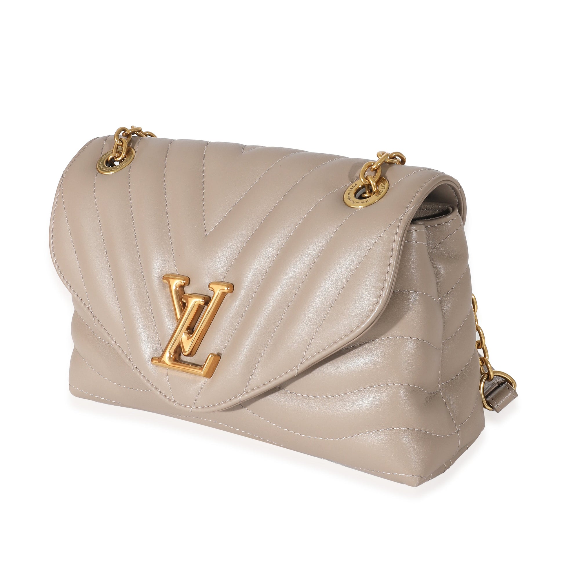 Luxury Women's Handbag | Louis Vuitton Taupe Calf Leather New Wave Chain MM
